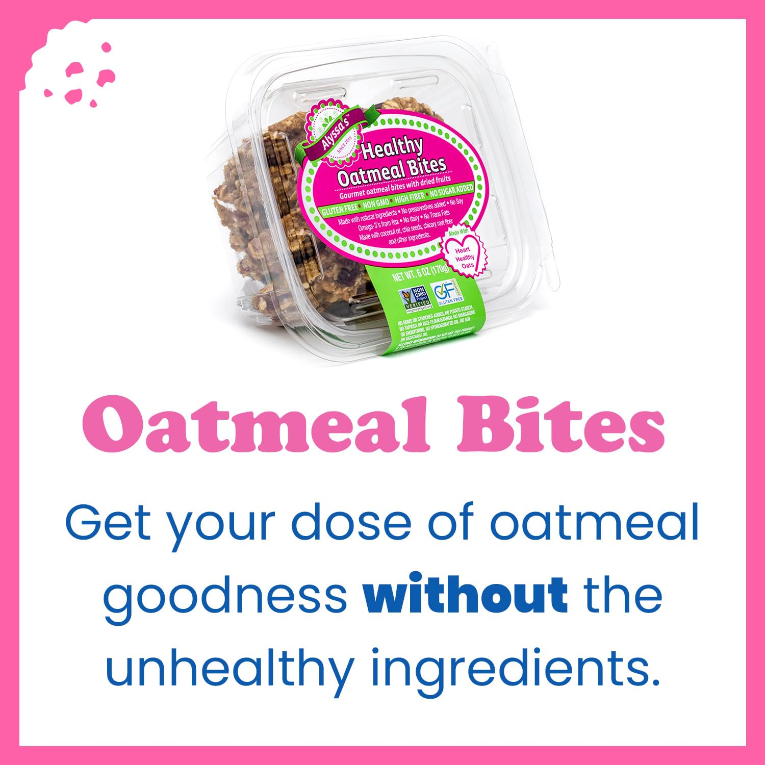 Alyssa's Gluten Free Oatmeal Cookies - 4 Pack | Vegan & Dairy Free Snacks | Perfect for Breakfast, School Lunch & Healthy On-the-Go Treats