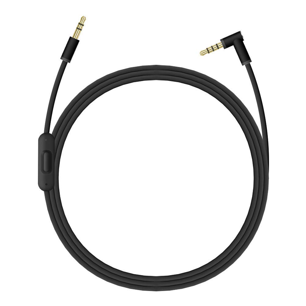 Original Beats Replacement Audio Cable with In-Line Mic & Controls for Beats by Dr. Dre Solo/Studio/Pro/Detox/Mixr/Executive Headphones - Black | Perfect for Gaming, Workouts & Travel