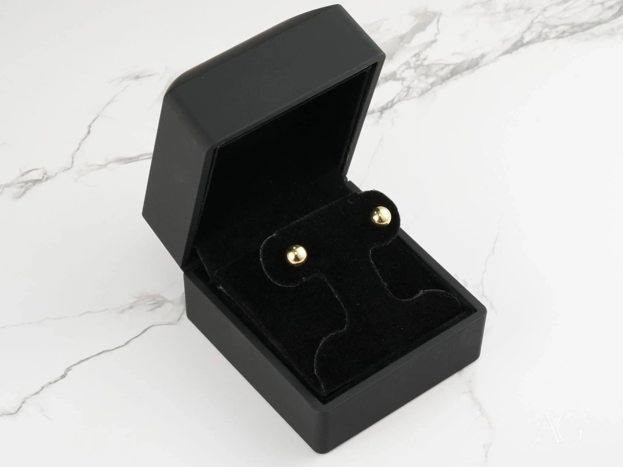 18K Gold Ball Stud Earrings - Classic Elegance Jewelry for Women, Perfect for Weddings, Parties & Everyday Wear