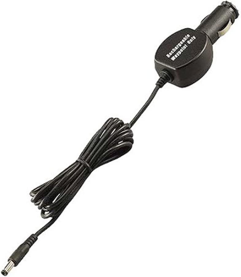 Streamlight 44923 12V DC Power Cord - Replacement Charger for Waypoint 300, Super Siege, BearTrap & Li-ion Bank - Perfect for Camping, Emergency Lighting & Outdoor Adventures