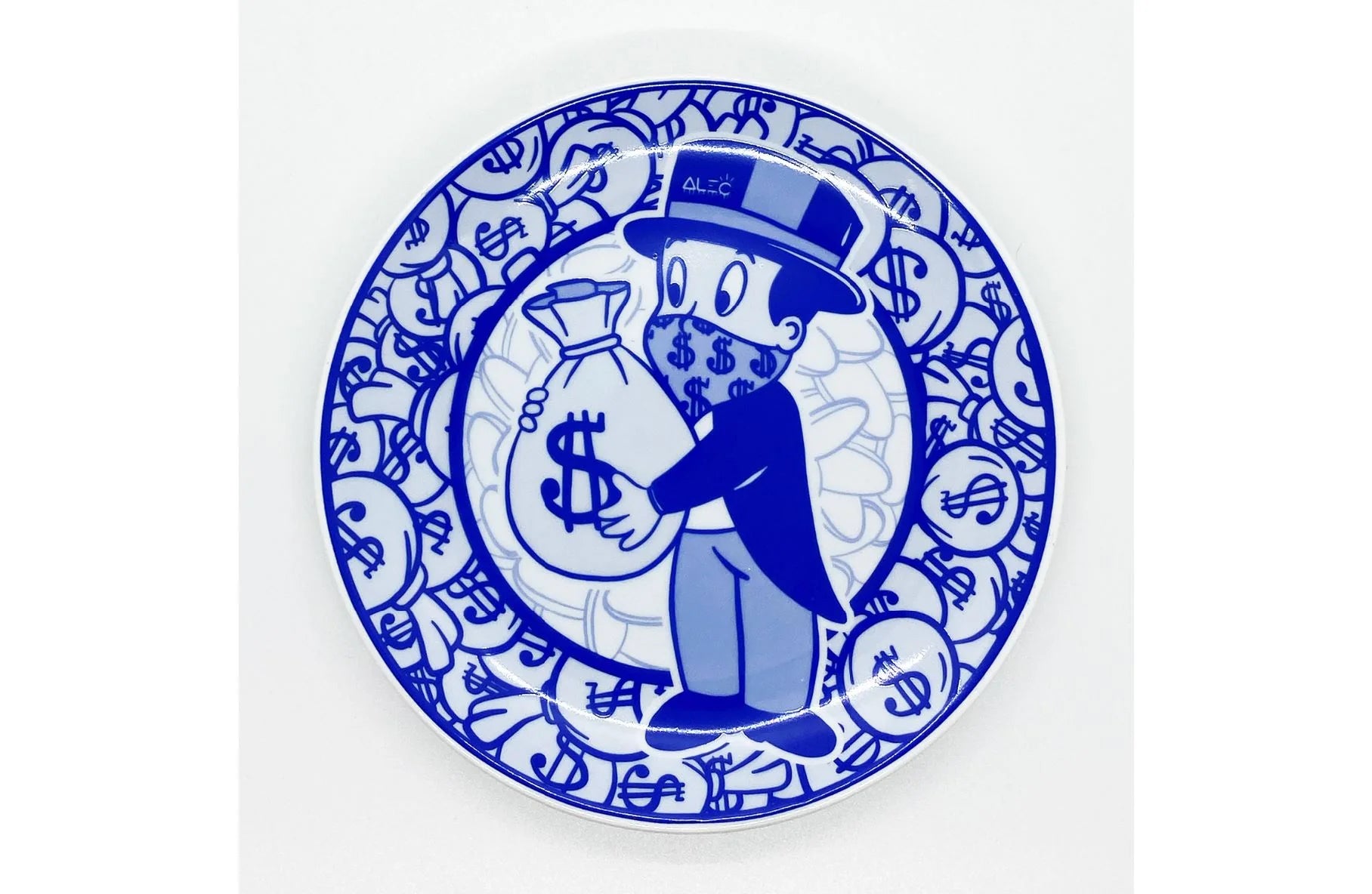 ALEC MONOPOLY Art Plates Set of 4 - Contemporary Pop Art Dinnerware Collection for Home Decor & Wall Display - Perfect for Dining, Gifts & Art Lovers