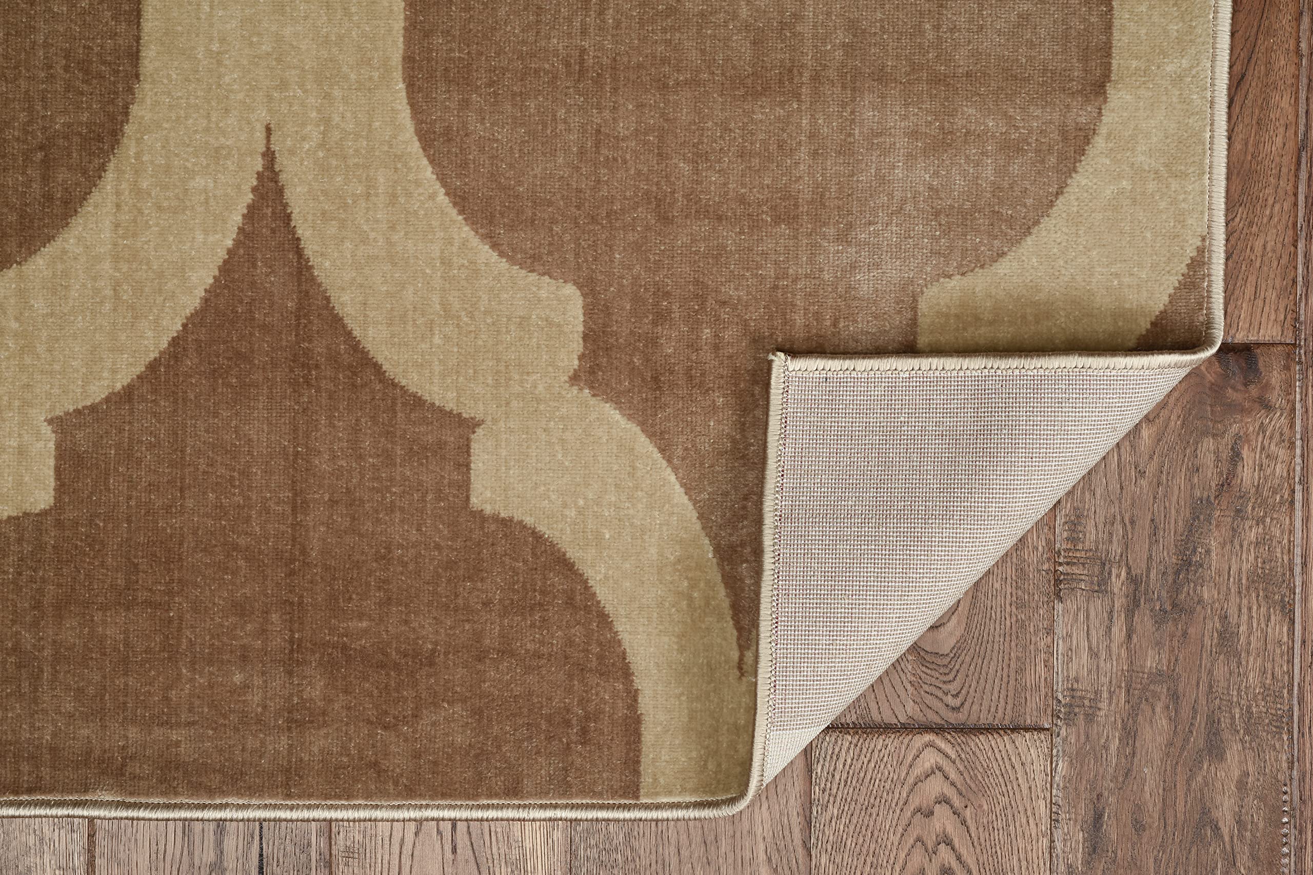 Linon Garlon Dara 8' x 10' Beige & Sand Area Rug - Soft Living Room Rug, Bedroom Carpet for Home Decor | Perfect for Family Rooms, Offices & Cozy Spaces
