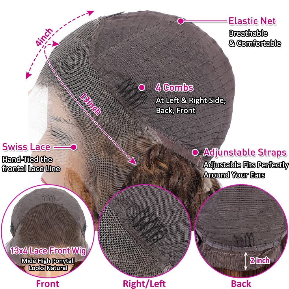 13x4 HD Transparent Lace Front Human Hair Wig - Ombre Curly 18 Inch 150% Density with Baby Hair for Black Women (1B/30 Color) | Perfect for Daily Wear, Parties & Special Occasions