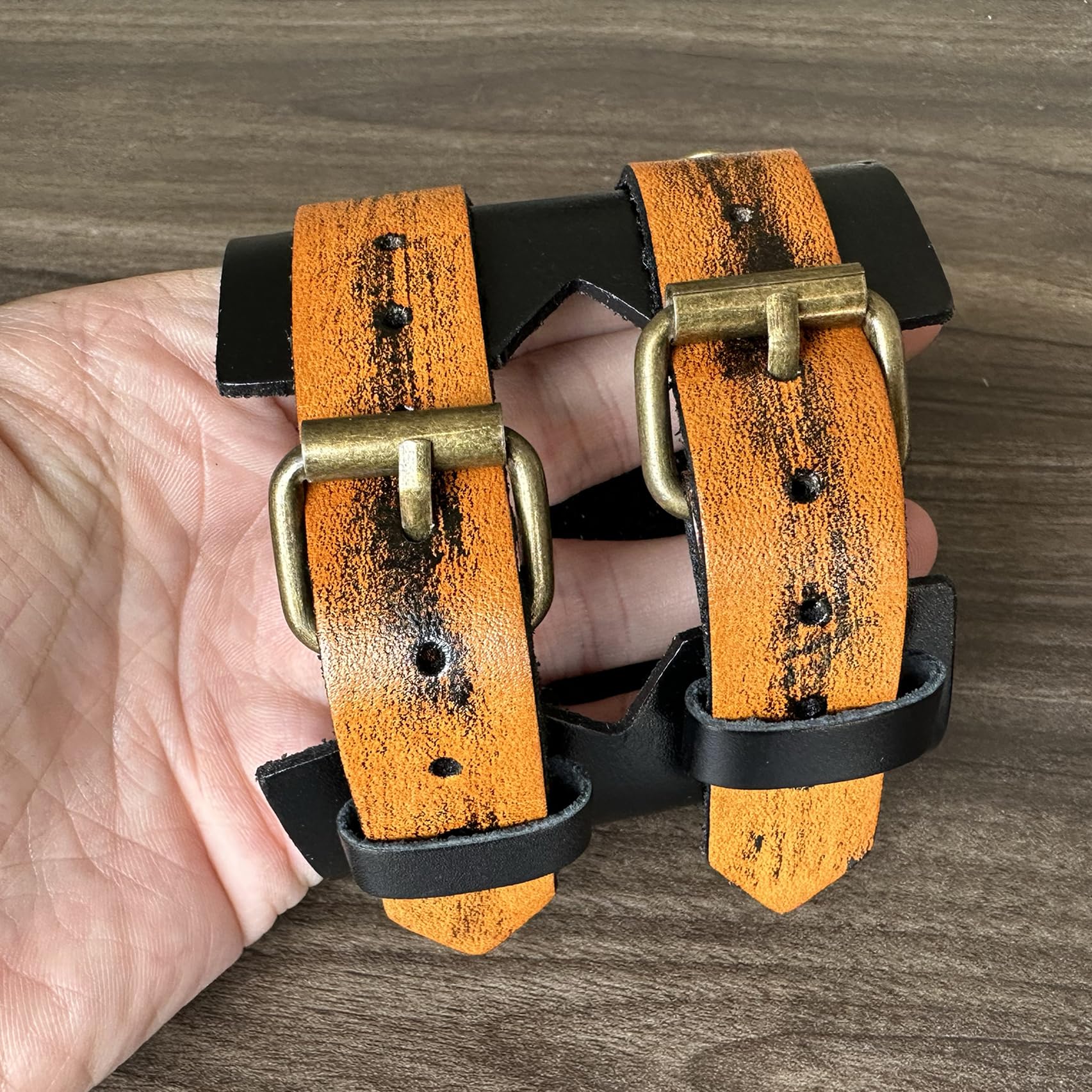 Punk Rock Wide Faux Leather Wristband - Adjustable Belt Buckle Arm Cuff Bracelet for Women & Men - Gothic Fashion Accessory for Concerts, Halloween & Alternative Style Outfits