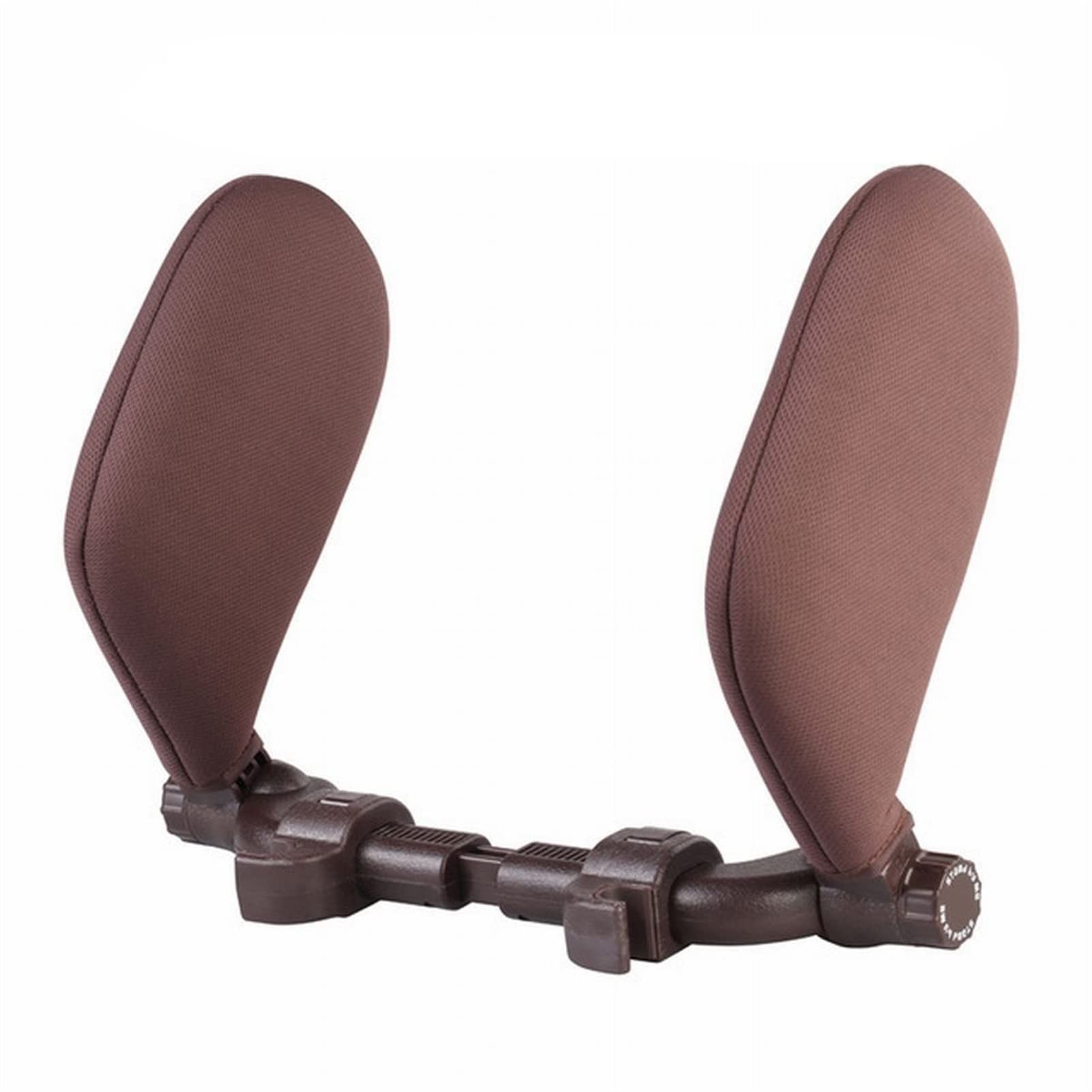 ZHAFG Car Neck Pillow for Kids & Adults - 2PCS Mesh Brown Headrest Cushion with Travel Support - Comfortable Head & Neck Restraint for Long Trips, Airplane & Office Use