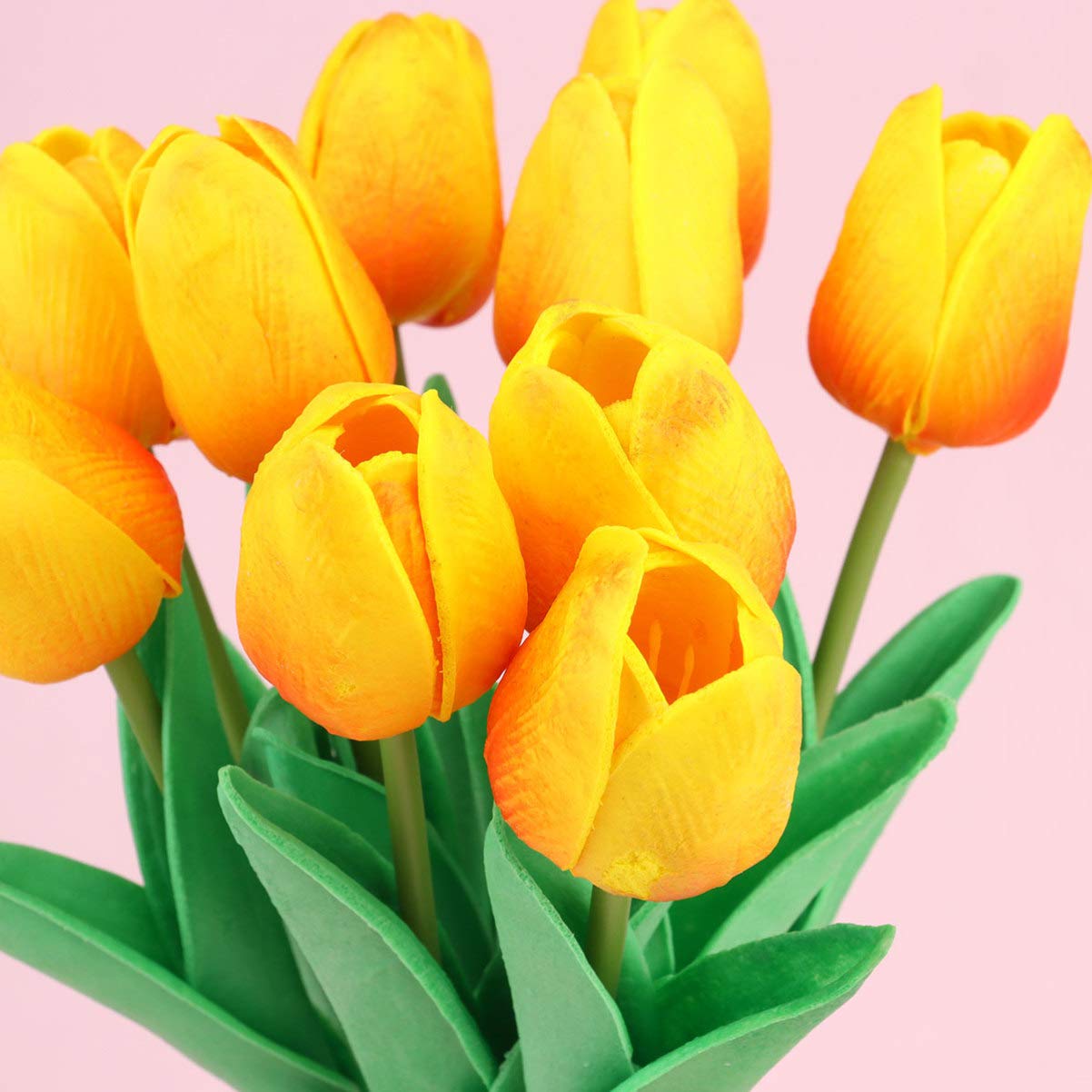 10pcs Artificial Tulip Bouquet - PU Tulip Flowers for Home Decor, Wedding Centerpieces, and Party Arrangements - Perfect for Living Room, Dining Table, and Office Desk Decorations