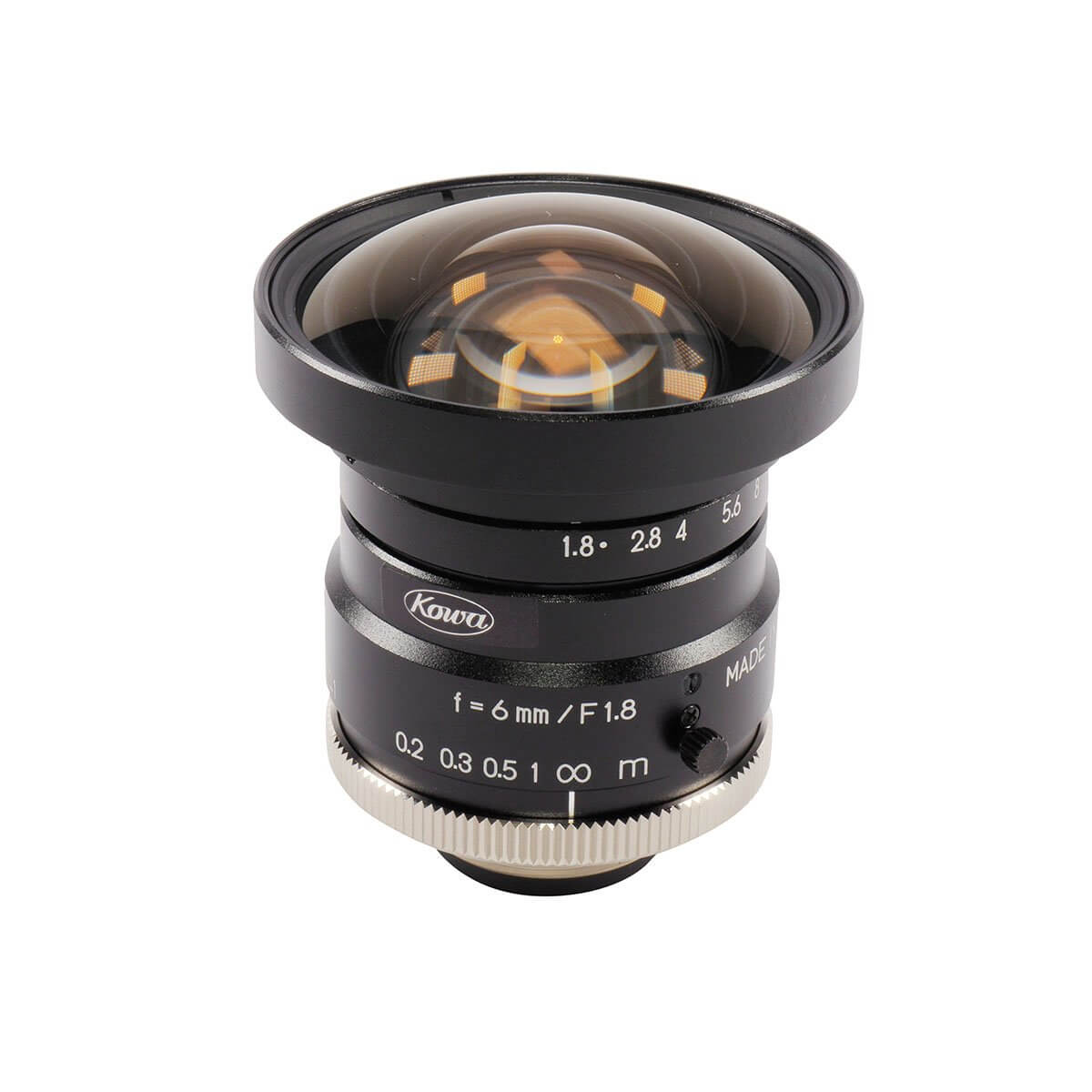LM6HC 1.2MP 6mm F1.8 C Mount Lens for CCTV Security Camera, Industrial Machine Vision, and Surveillance Systems - High Quality Low Light Performance