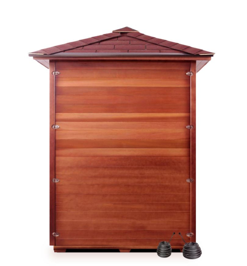 Enlighten Sauna Sapphire 4-Person Infrared & Traditional Sauna - H 16379 | Home Spa Relaxation & Detox Therapy for Wellness