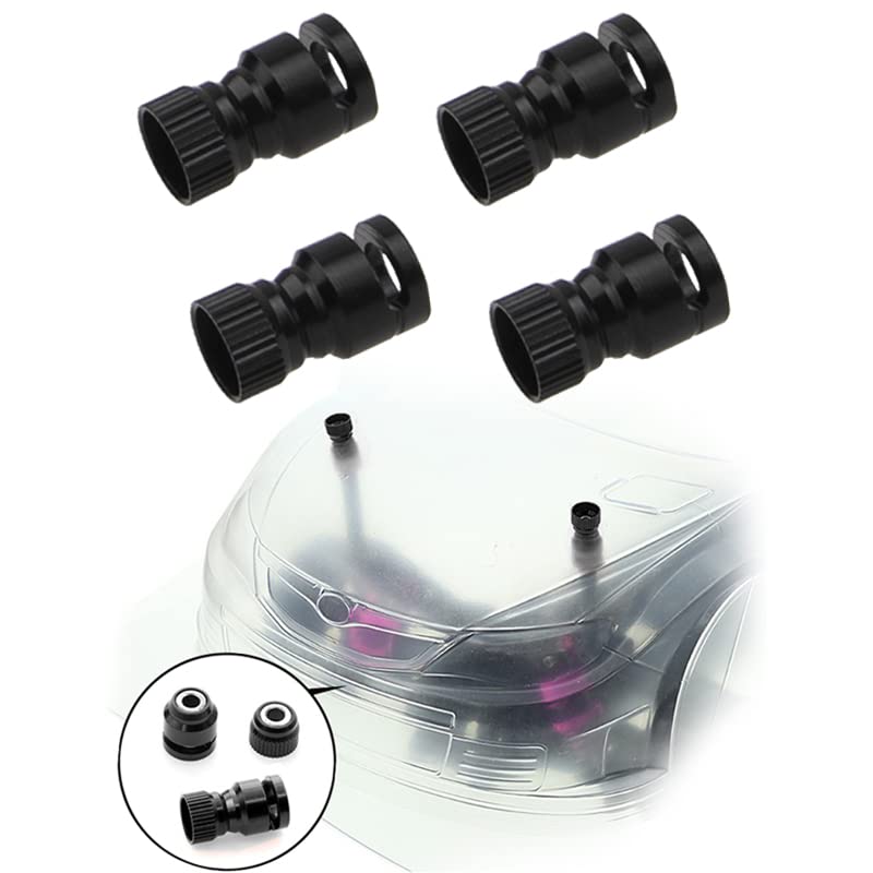 4Pcs ShareGoo Metal RC Body Shell Mount Column Hole Locator - Compatible with 4-6mm HSP, HPI, Tamiya, Axial 1/10 RC Cars & Trucks - Perfect for Off-Road Racing, Crawling & DIY RC Upgrades