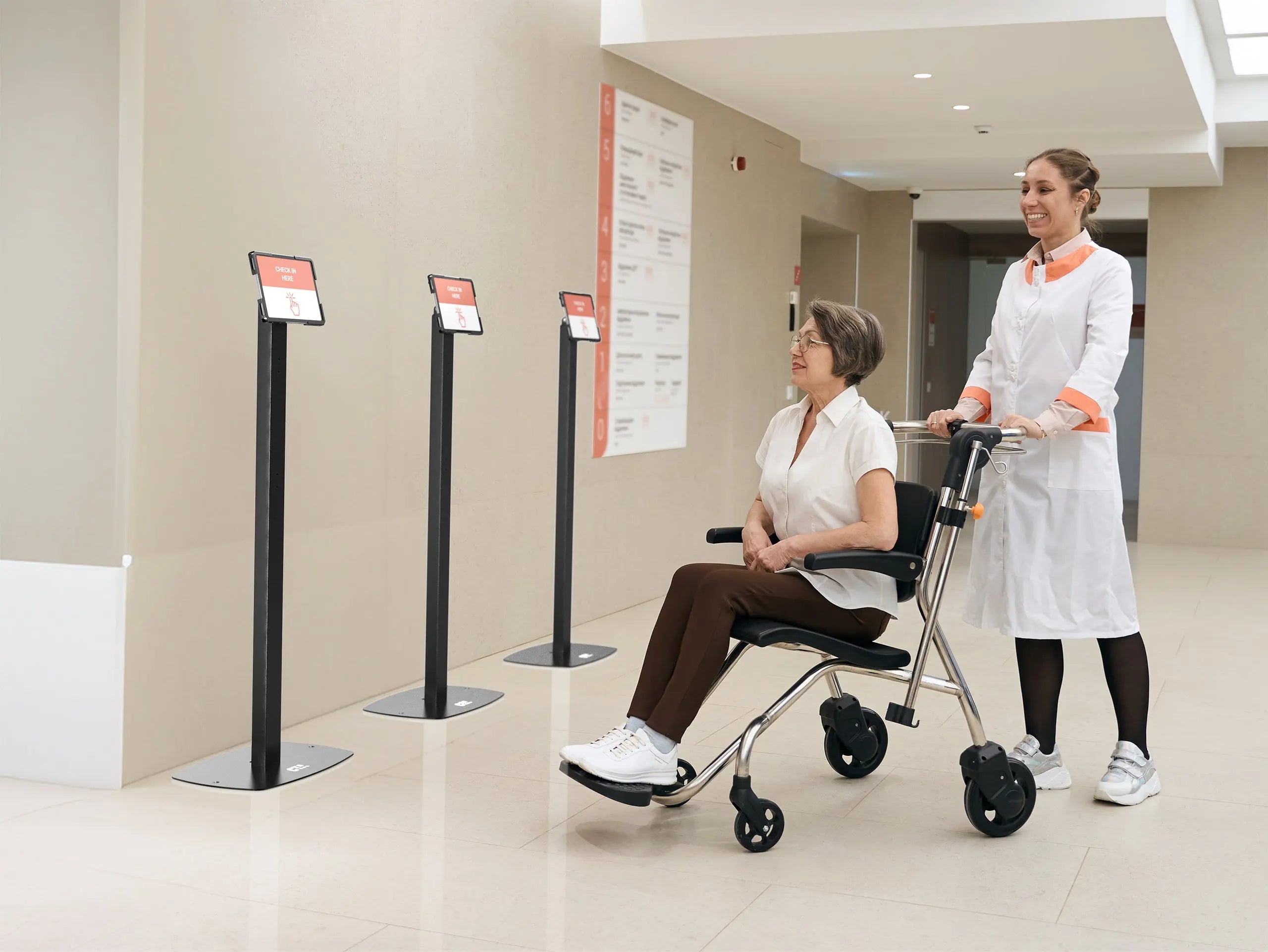 Universal Tablet Floor Stand - Thin Profile Adjustable Holder for 9.7