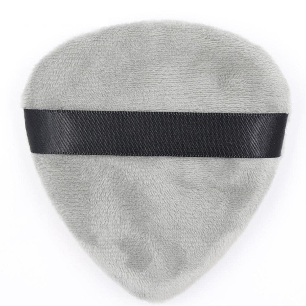 COSLUXE Large Velour Makeup Puffs - Soft Cotton Powder Puff for Face & Body, Tear Drop & Heart Shape Beauty Blender Sponge (Peach Heart, 1-Pack) - Perfect for Liquid Foundation, Setting Powder & Blush Application