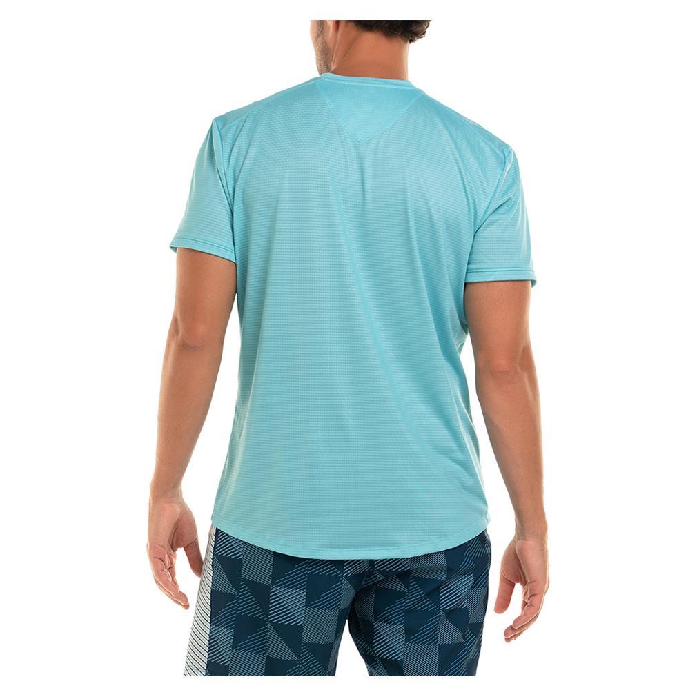 Breathable Men's Grid Short Sleeve Tennis Shirt - Moisture-Wicking Performance Top for Tennis, Pickleball & Casual Wear