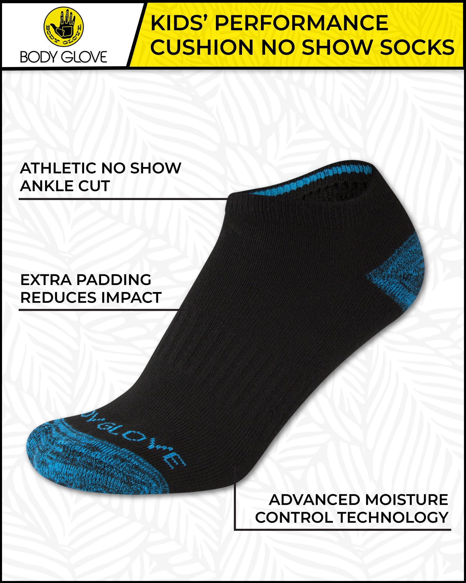 Body Glove Boys Ankle Socks 10-Pack - Moisture-Wicking Athletic Socks with Comfort Cushion for Kids (Sizes S-L) - Perfect for Sports, School & Everyday Wear