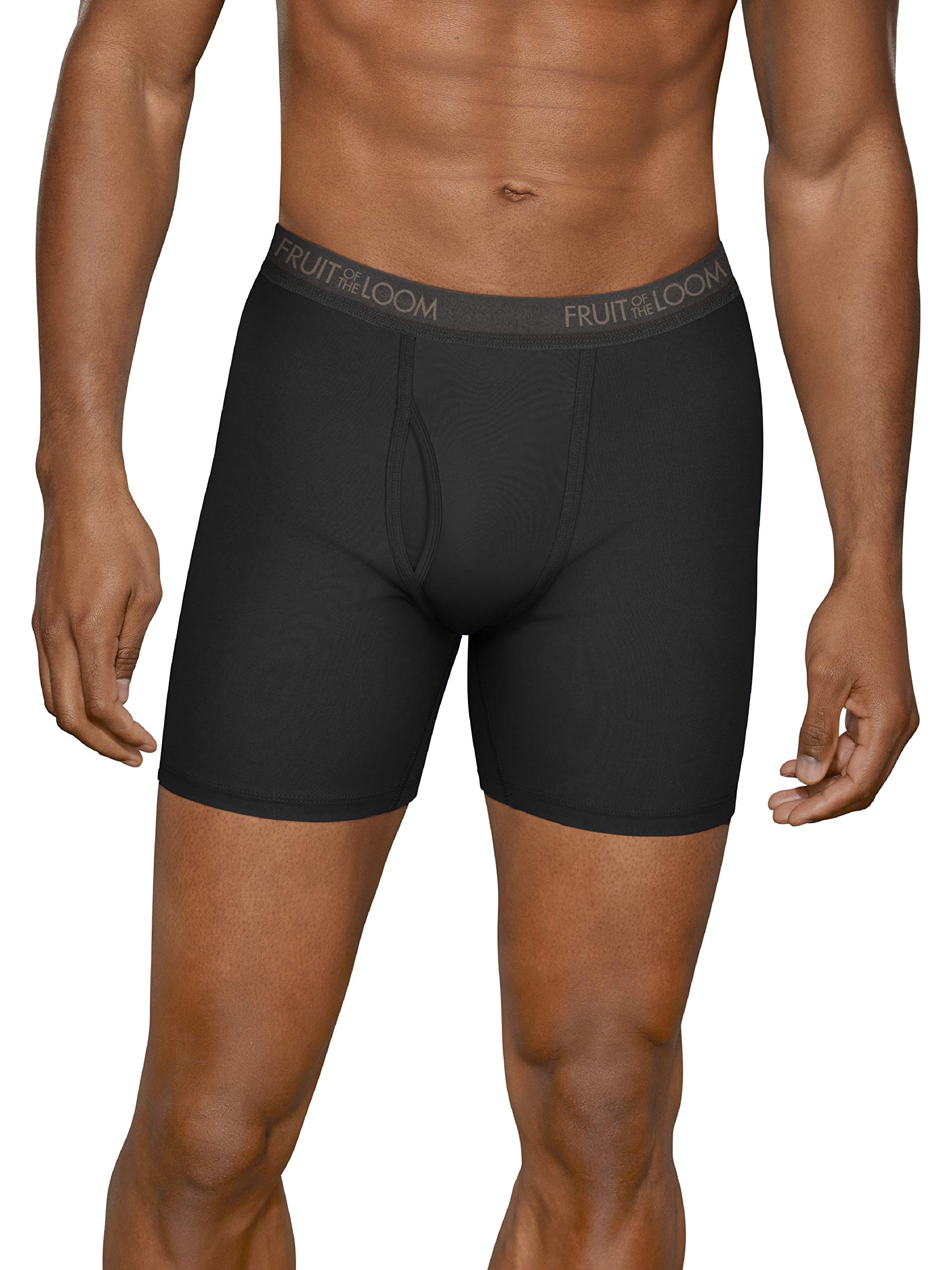 Fruit of the Loom Men's Microfiber Boxer Briefs - Soft Comfort Underwear for Everyday Wear - Size XXL (2XL) - Breathable & Moisture Wicking - Perfect for Workout, Lounge & Travel