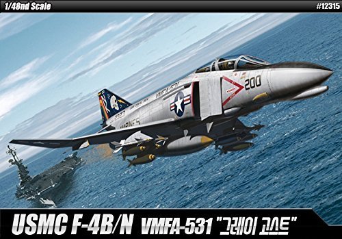 1/48 Scale USMC F-4B/N VMFA-531 Gray Ghosts Plastic Model Kit - Academy 12315 | Military Aircraft Model for Collectors & Hobbyists | Perfect for Display, Gifts & Historical Reenactments
