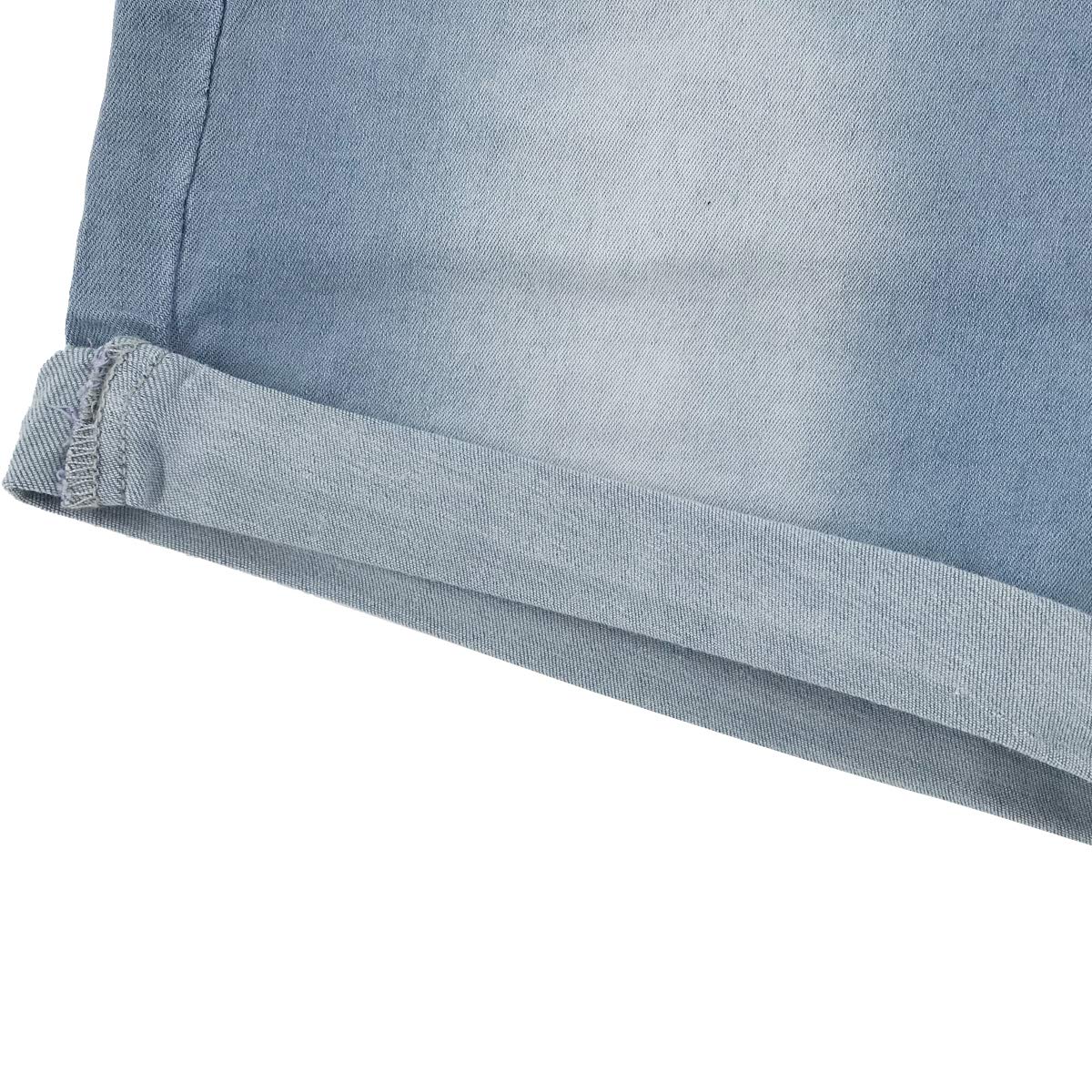 Vanberfia Women's Stretchy Denim Mid Rise Jean Shorts with Pockets - Comfortable & Stylish Casual Summer Shorts for Beach, Travel and Everyday Wear