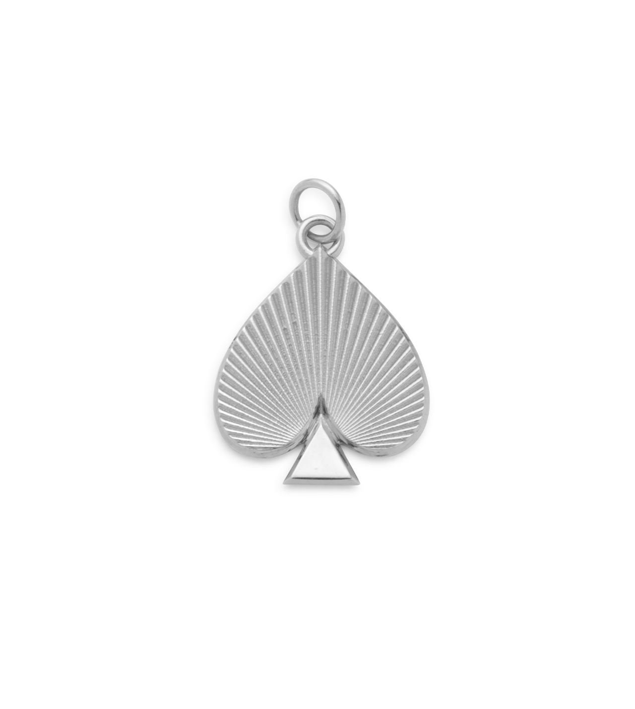 Radiating Spade Medium Medallion in White Gold - Elegant Jewelry for Women, Perfect for Weddings, Anniversaries & Special Occasions
