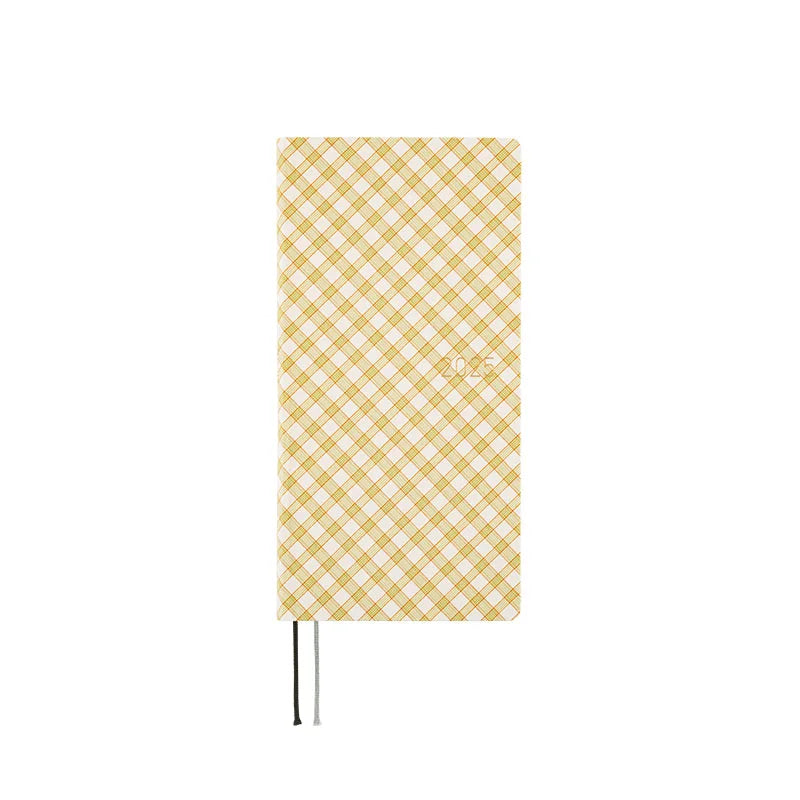 Hobonichi Techo 2025 Planner - Shirt Fabric Cover in Harvest Plaid | Weekly Horizontal Layout | January & Monday Start | English Edition | Perfect for Journaling, Scheduling & Productivity Tracking