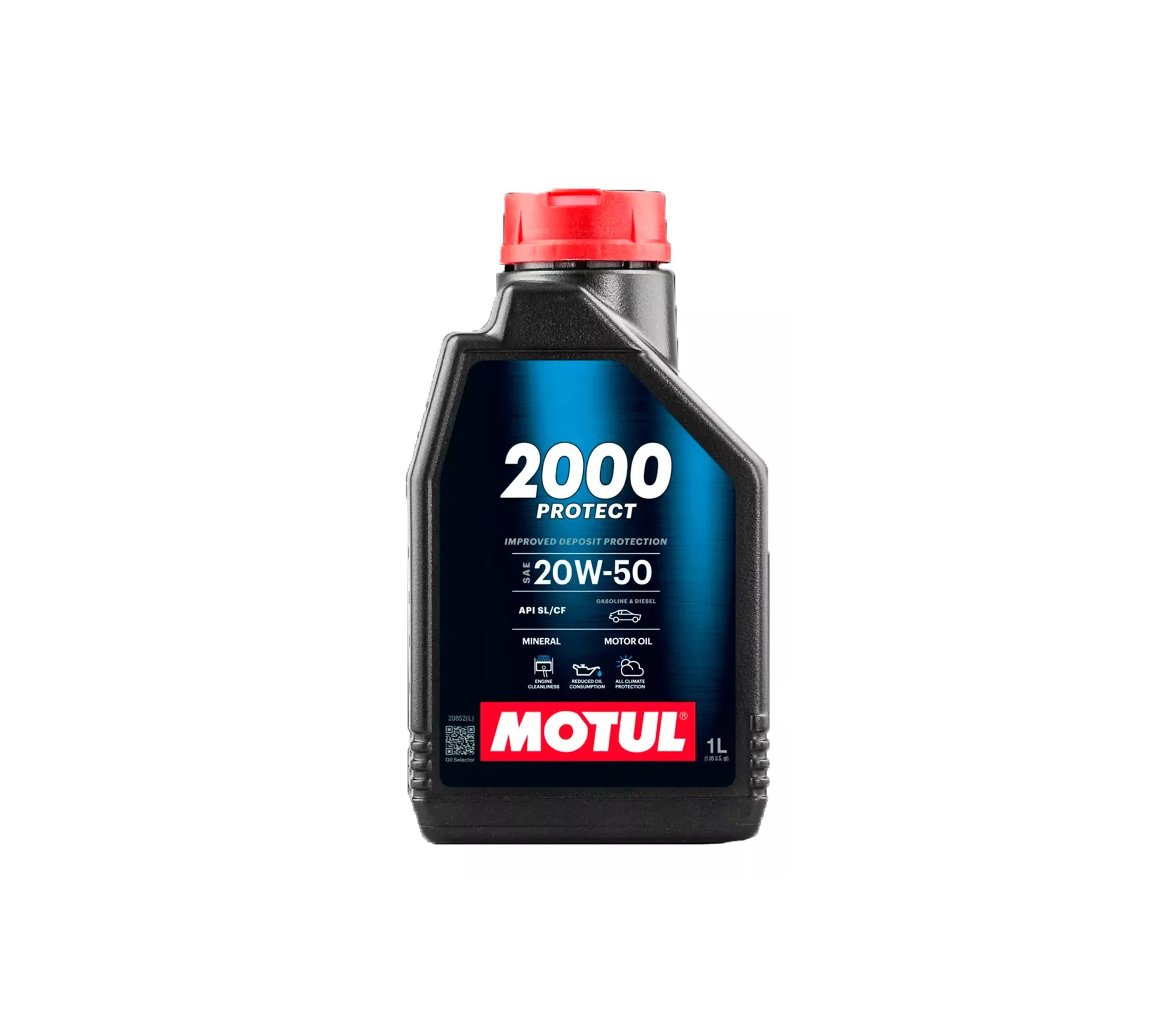 Motul 20W50 2000 Protect Motor Oil - 1 Liter Bottle for High-Performance Engines, Motorcycles & Classic Cars | Premium Engine Protection for Extreme Conditions