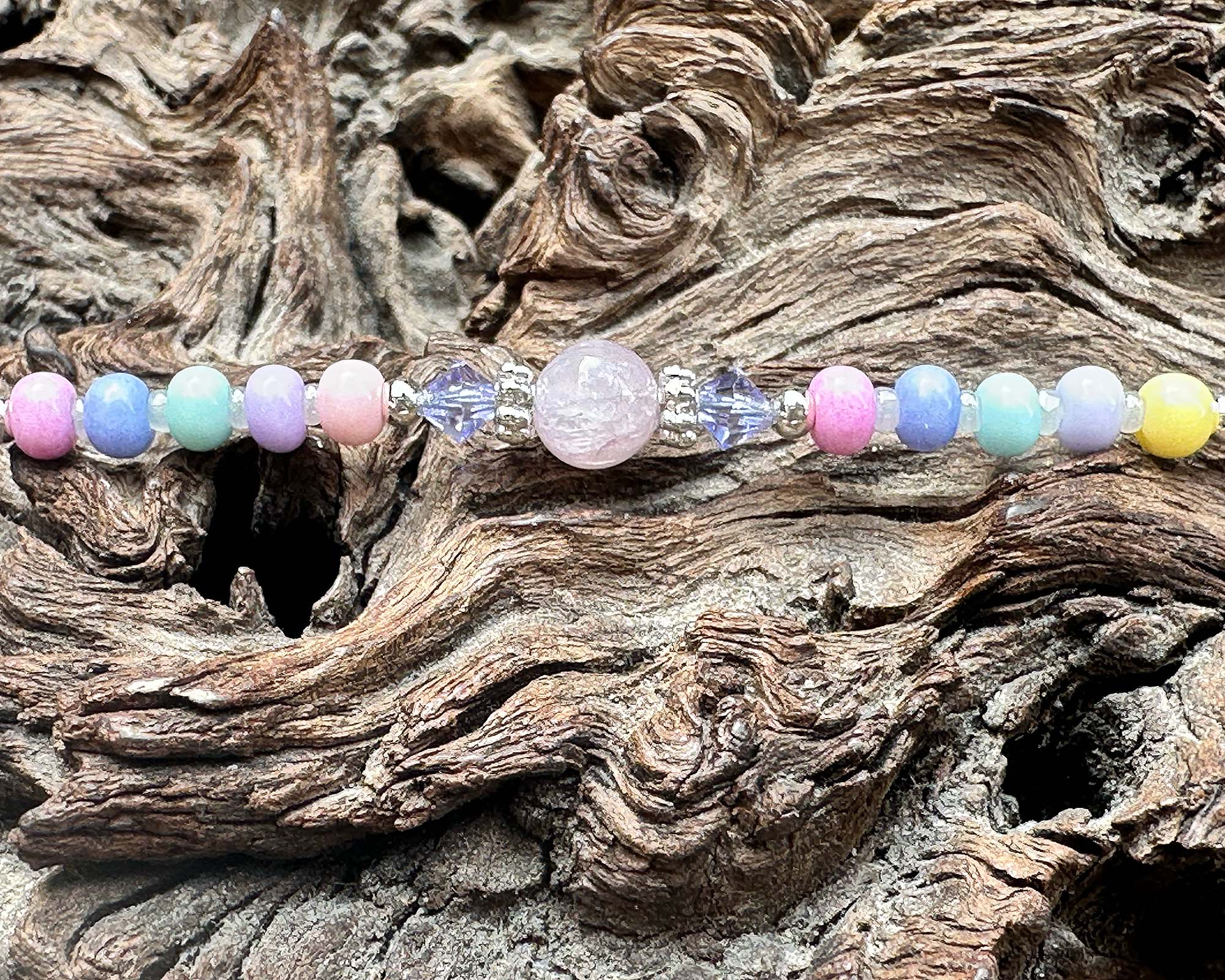 9 Candy Pink Jade Gemstone Beaded Anklet - Elegant Handmade Adjustable Ankle Bracelet for Women, Boho Chic Jewelry Gift for Her - Perfect for Summer, Beach, Yoga & Boho Fashion