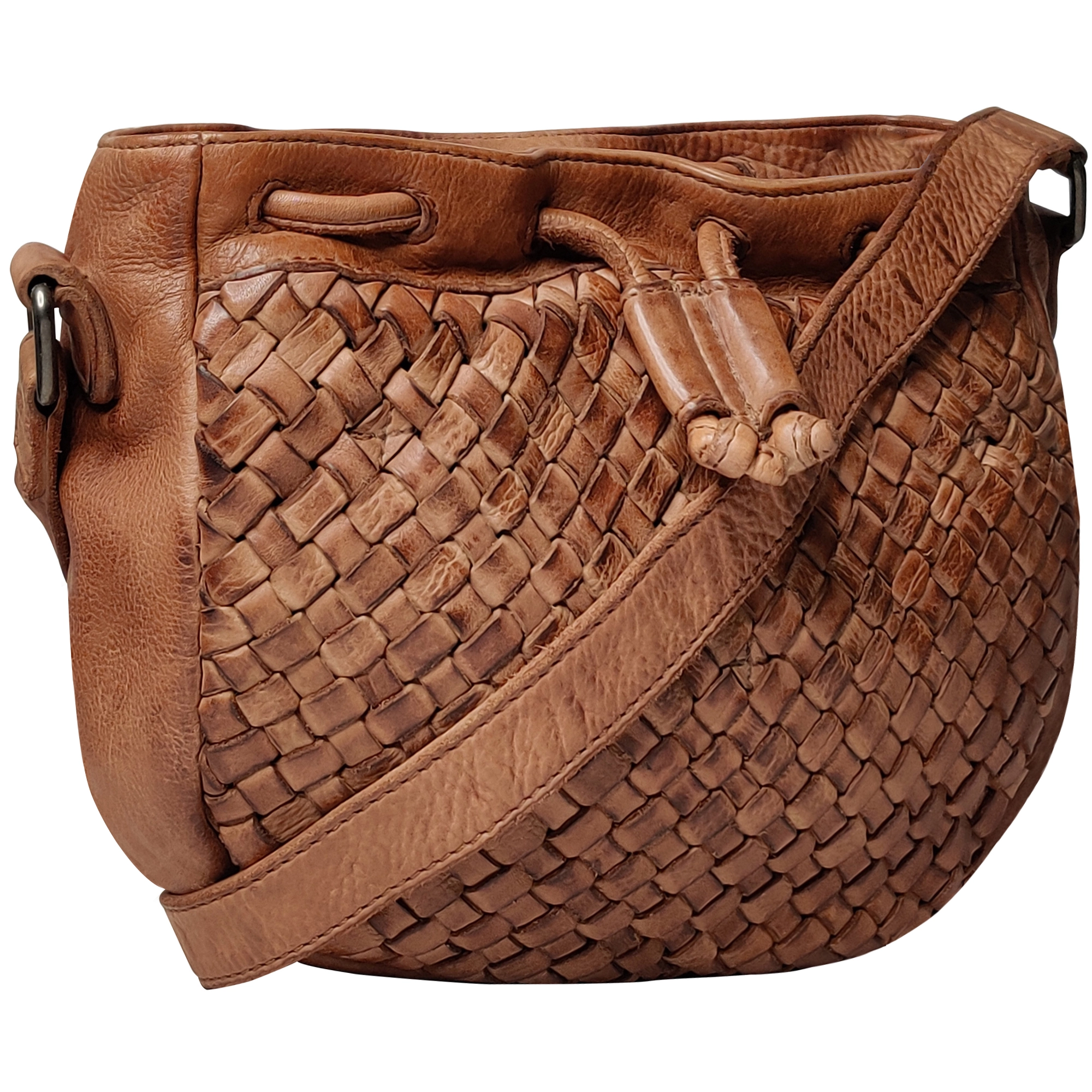 Premium Genuine Leather Shoulder Bag for Women - Classic Cognac Brown Crossbody Purse - Perfect for Work, Travel & Everyday Use