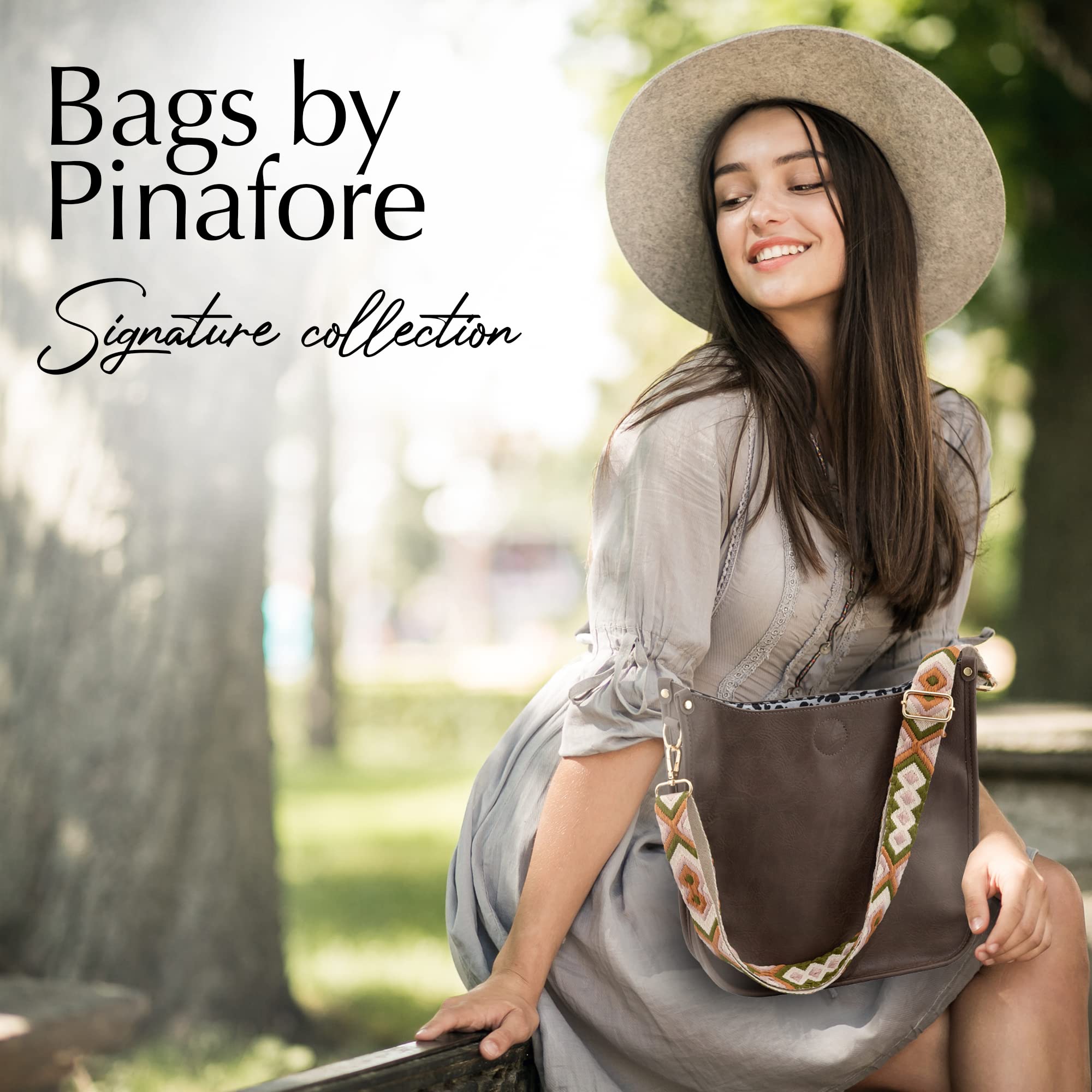 Vegan Leather Pinafore Crossbody Bag for Women - Adjustable Shoulder Strap - Perfect for Work, Travel & Everyday Use