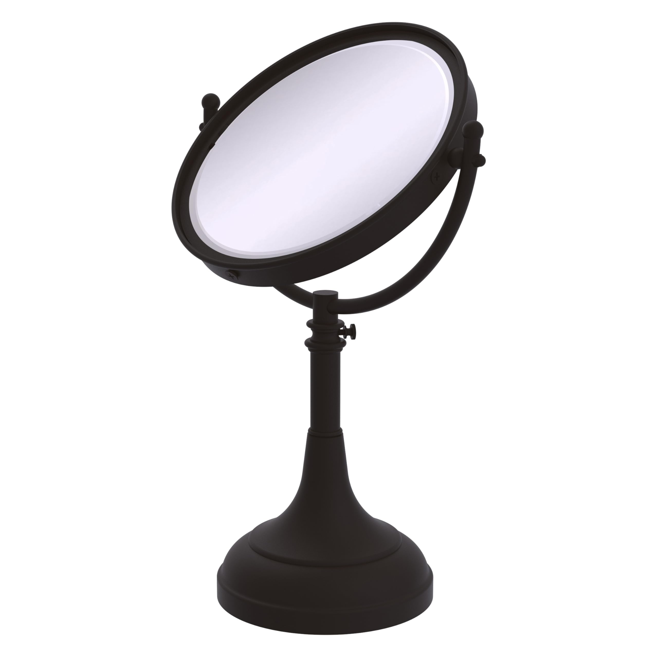 Allied Brass DM-1/2X-ORB 8-Inch Wall Mirror with 2X Magnification, Oil Rubbed Bronze Finish, Adjustable Height 17-23.5 Inches - Perfect for Bathroom Vanity, Makeup Application & Home Decor
