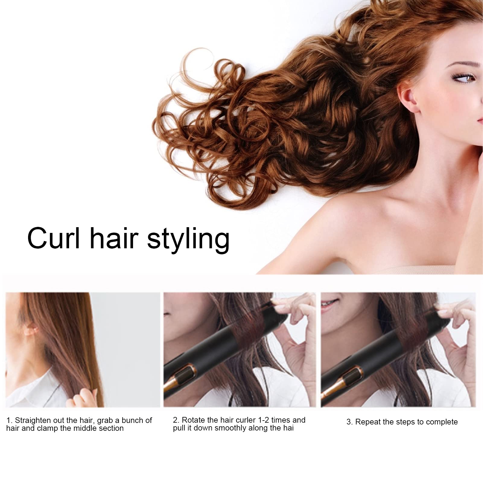Professional Dual-Purpose Hair Straightener & Curler - Fast Heating, Constant Temperature Styling Iron for Salon & Home Use - Perfect for Smoothing, Curling & Styling Hair Daily