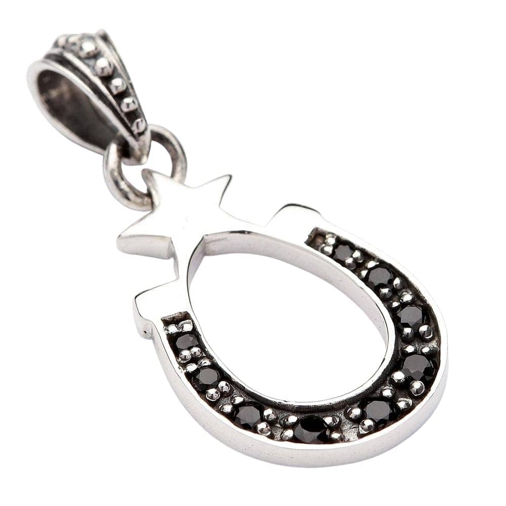 Sterling Silver Horseshoe Pendant Necklace - Elegant Jewelry for Women, Good Luck Charm for Everyday Wear & Special Occasions
