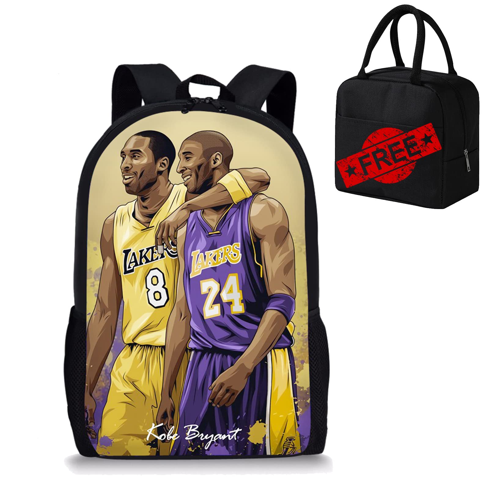 Kobe Bryant Backpack for Men & Women - 8 24 Tribute Gift for Basketball Fans