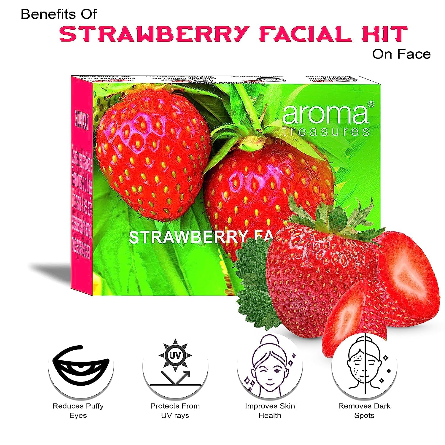 SS Fruit Facial Kits Combo - Watermelon, Strawberry & Blackcurrant Skincare Set for Glowing Skin | Hydrating & Brightening Face Mask Kit | Perfect for Spa Day, Self-Care Routine & Gift Giving