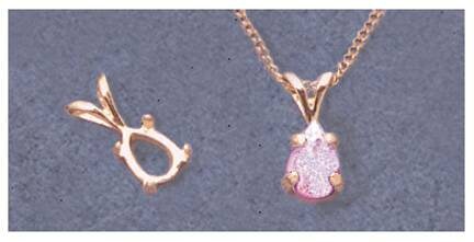 5x3mm 18x13mm Pear Cabochon Pendant Setting - Solid Sterling Silver or 14K White/Yellow Gold - Handmade in USA - Perfect for Jewelry Making, DIY Necklaces & Custom Gemstone Designs