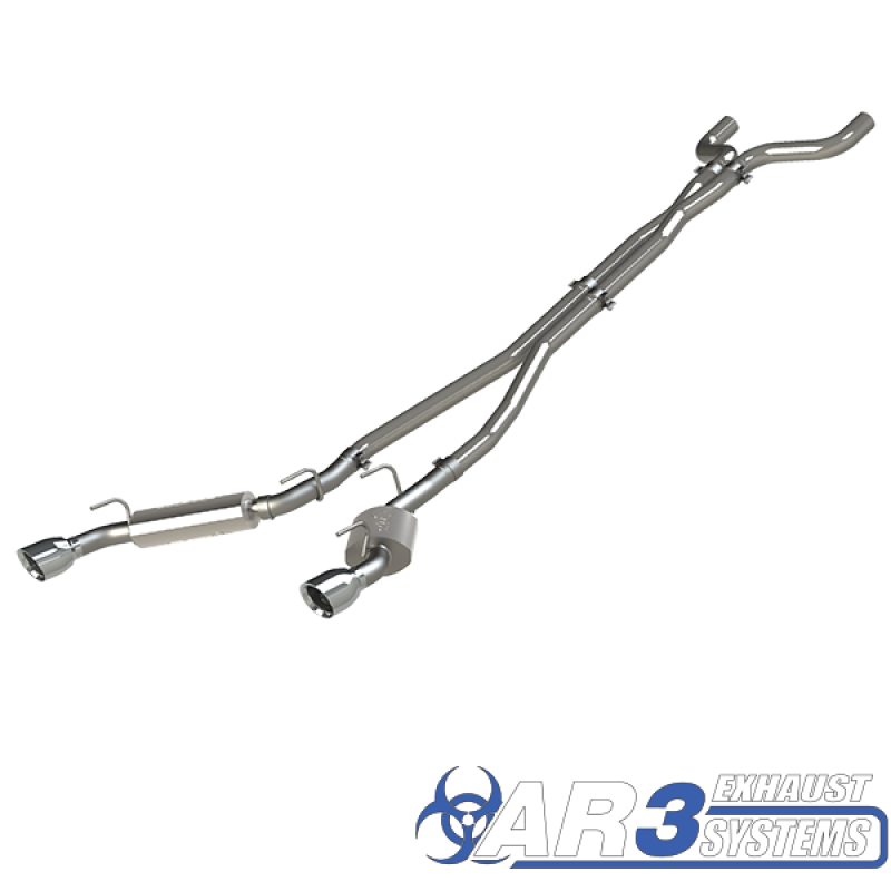 2010-2013 Chevrolet Camaro SS 6.2L QTP AR3 Cat-Back Exhaust System - High Performance Stainless Steel Muffler for Enhanced Sound & Power - Perfect for Street Racing & Car Shows