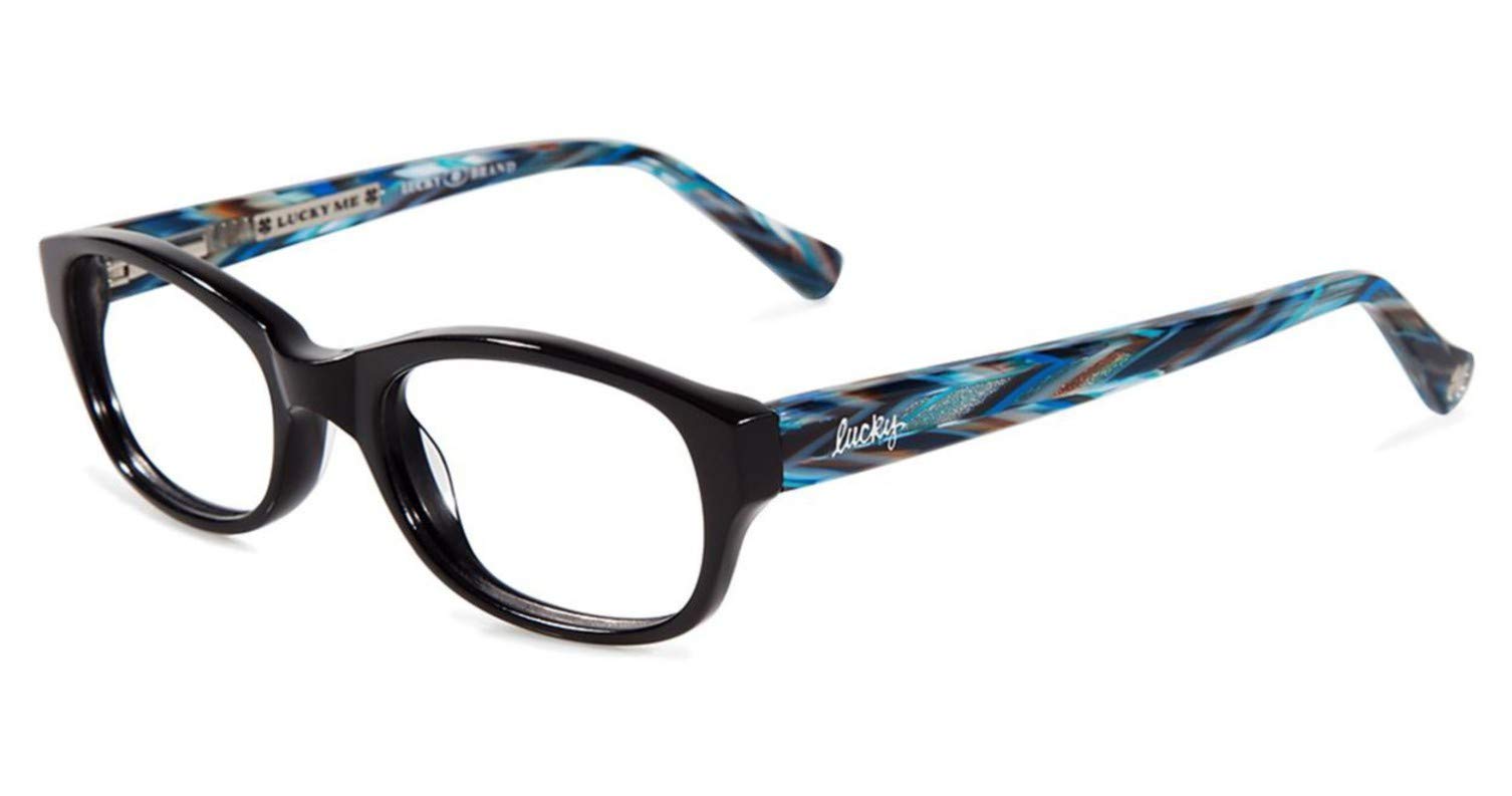 LUCKY BRAND BUSY BEE Black Eyeglasses 49MM - Stylish & Lightweight Frames for Men & Women | Perfect for Reading, Working & Everyday Wear