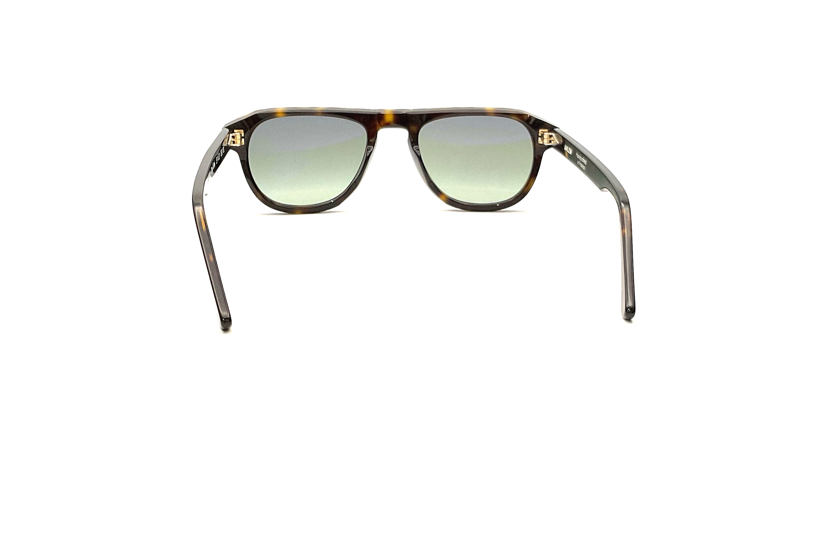 Ahlem Carrousel Sunglasses - Dark Turtle & Green Gradient Lenses for UV Protection | Fashionable & Durable Eyewear for Outdoor Activities, Travel, and Daily Wear