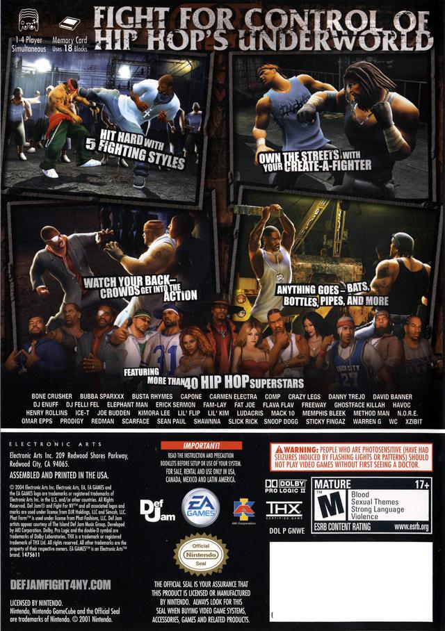 Def Jam Fight for NY - Classic Hip-Hop Fighting Game for PlayStation 2 | Nostalgic Street Brawls & Celebrity Characters | Perfect for Retro Gaming Nights & Hip-Hop Fans