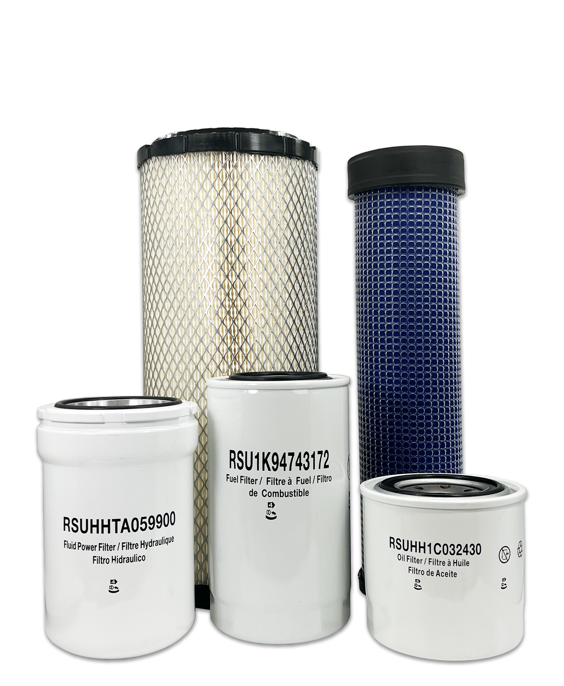 HERO® Maintenance Filter Kit for Kubota SSV75C Skid Steer Loader - Air, Oil & Hydraulic Filters Replacement Set - Perfect for Construction, Farming & Heavy Equipment Maintenance