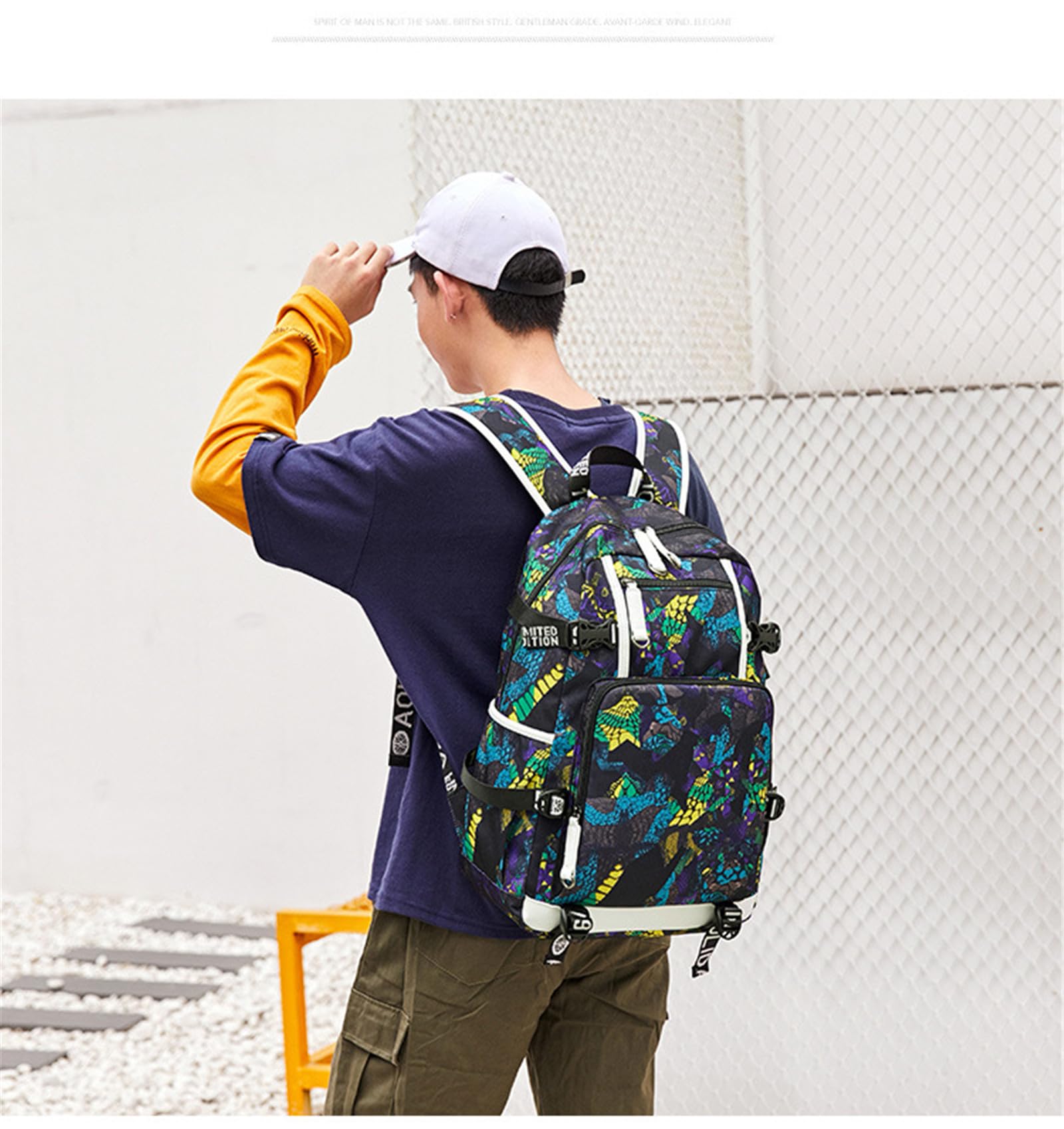 ISaikoy Game Plants vs. Zombies Backpack - Blue Gaming School Bag for Kids & Teens, Laptop Daypack with Shoulder Straps - Perfect for School, Travel & Comic Con Events