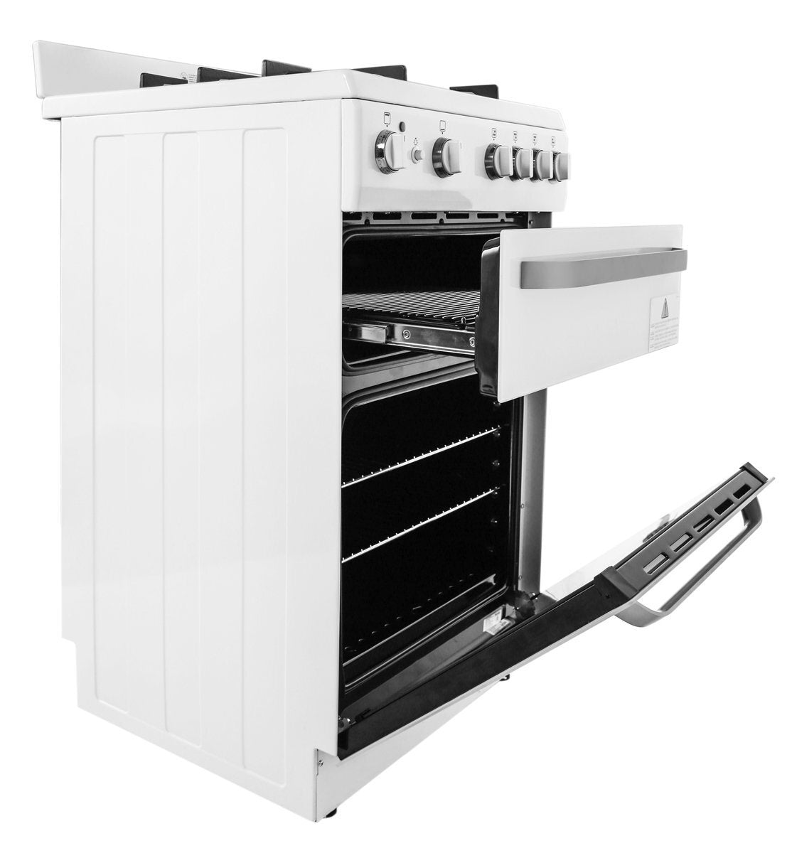 Haier 54cm Freestanding Natural Gas Cooker HOR54B5MGW1 - 5 Burner Gas Stove for Home Kitchen Cooking, Baking & Entertaining