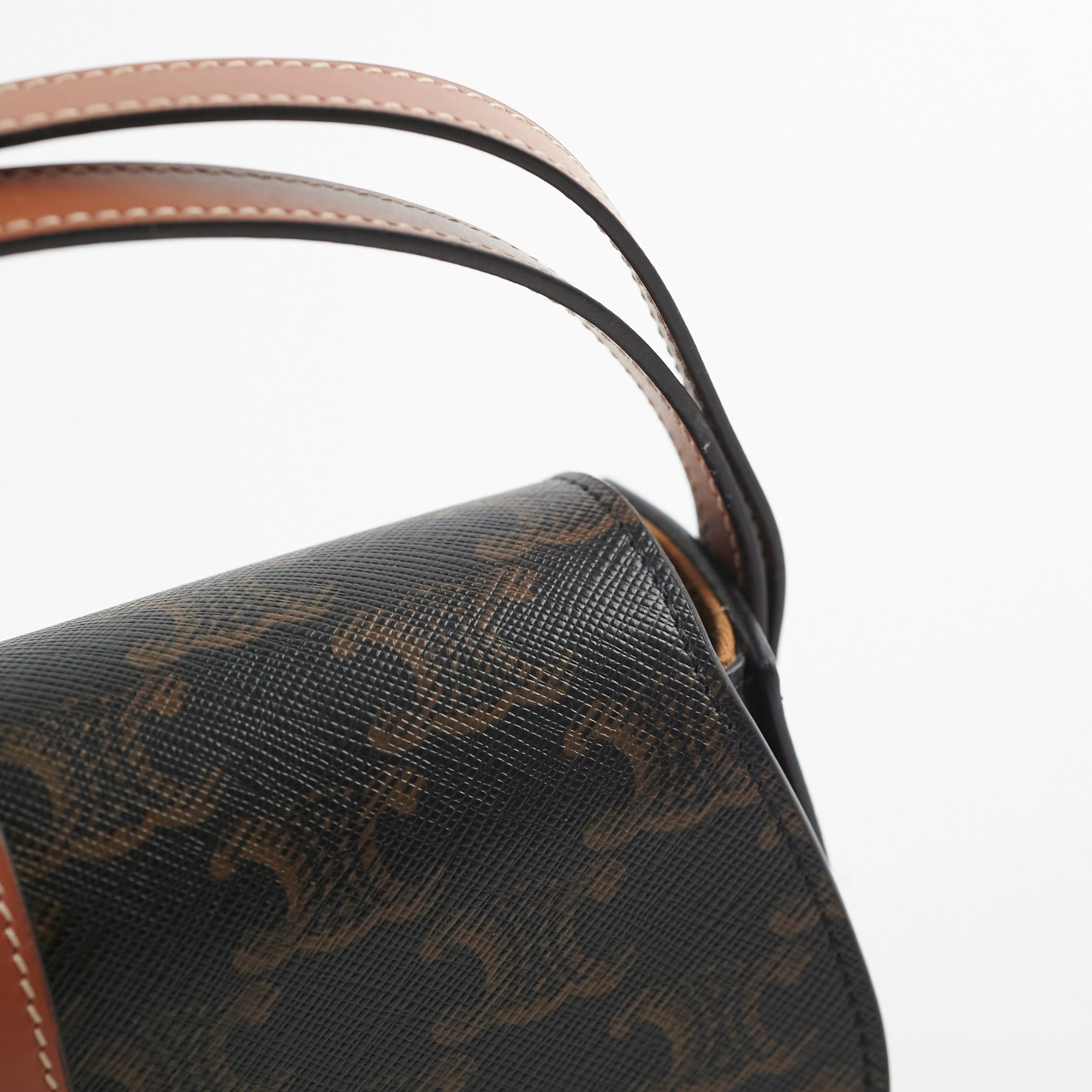 Celine Triomphe Tabou Clutch with Adjustable Strap - Genuine Leather Crossbody Bag in Brown/Tan for Women | Perfect for Evening Parties, Date Nights & Special Occasions