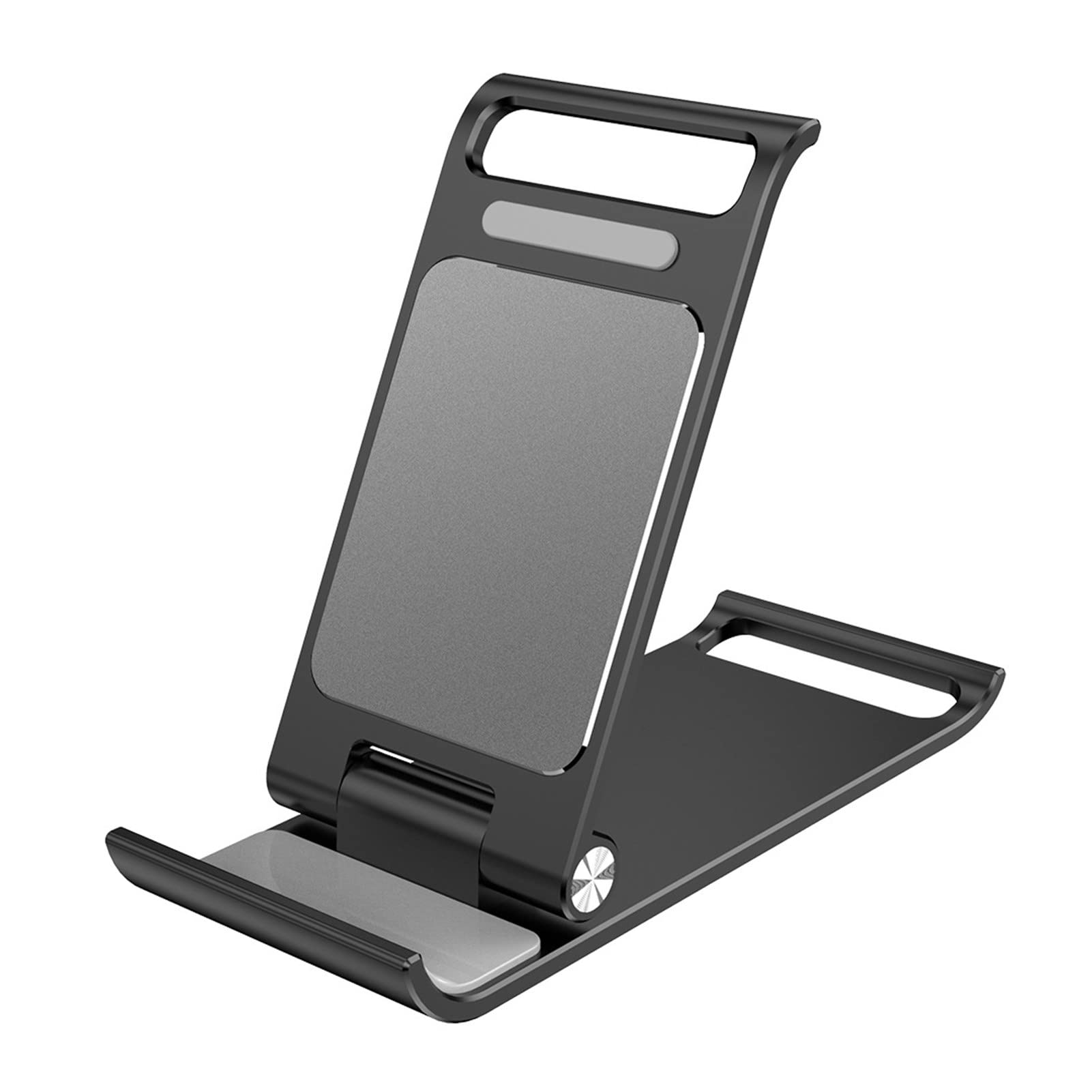 NUZYZ Z05 Ultra-Thin Aluminum Alloy Phone Holder - Foldable Heat Dissipation Stand for iPhone, Samsung & Tablets - Perfect for Home, Office & Car Use