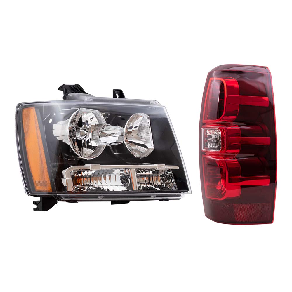 Brock Replacement Headlights and Tail Lights Compatible with 2007-2013 Chevy Avalanche Pickup Truck - High Performance LED Lighting for Night Driving & Off-Road Adventures