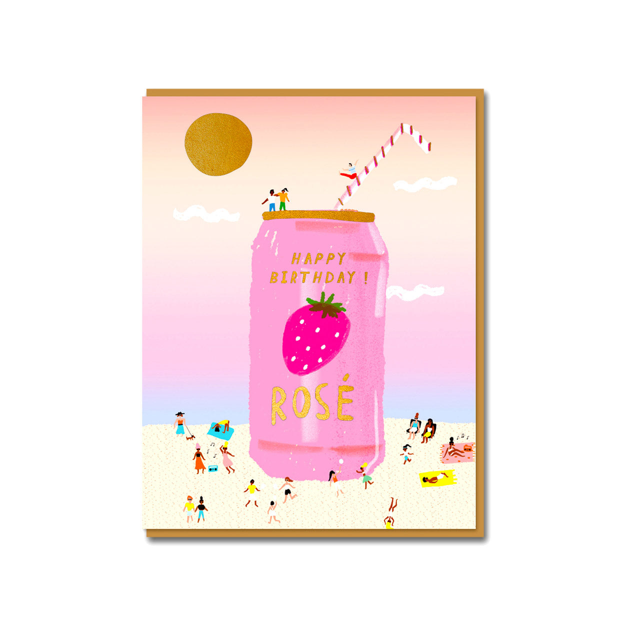Beautiful Rose on the Beach Greeting Card - Perfect for Birthday, Anniversary & Thank You Cards - Beach Lover Gift Idea