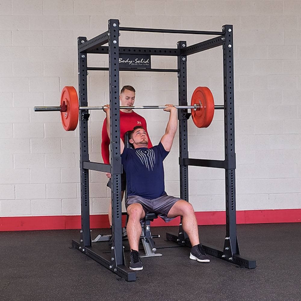 Body Solid Pro Clubline Commercial Power Rack SPR1000 - Heavy Duty Home Gym Equipment for Strength Training & Weightlifting | Perfect for Garage, Basement & Personal Fitness Studio