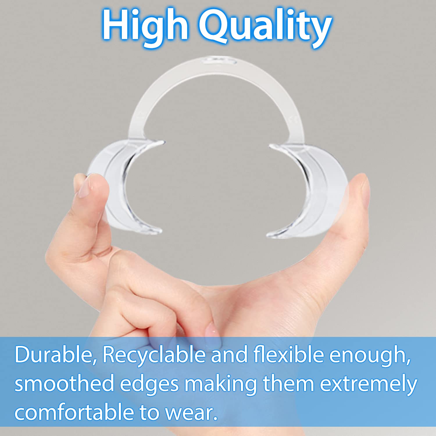 EZGO 20-Pack Disposable C-Shape Teeth Whitening Cheek Retractors - Dental Mouth Opener for Teeth Whitening, Dental Exams & Mouthguard Challenge Games (Size M) - Perfect for Dentists, Hygienists & At-Home Teeth Care