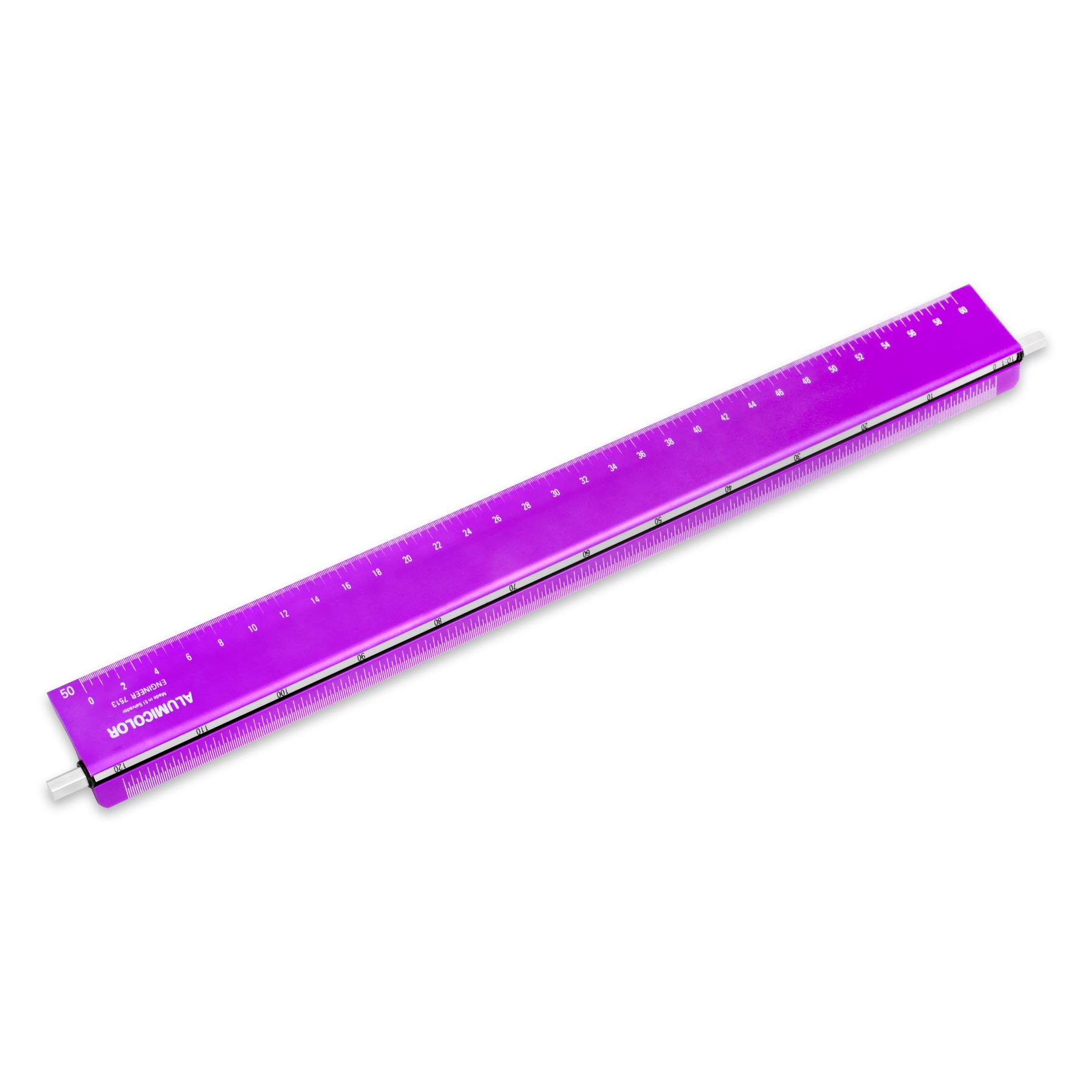 Alumicolor Select-a-Scale 12-Inch Purple Engineer Drafting Tool with Rotating Calibration Rod - Perfect for Architectural Drawings, Engineering Blueprints & Technical Sketching