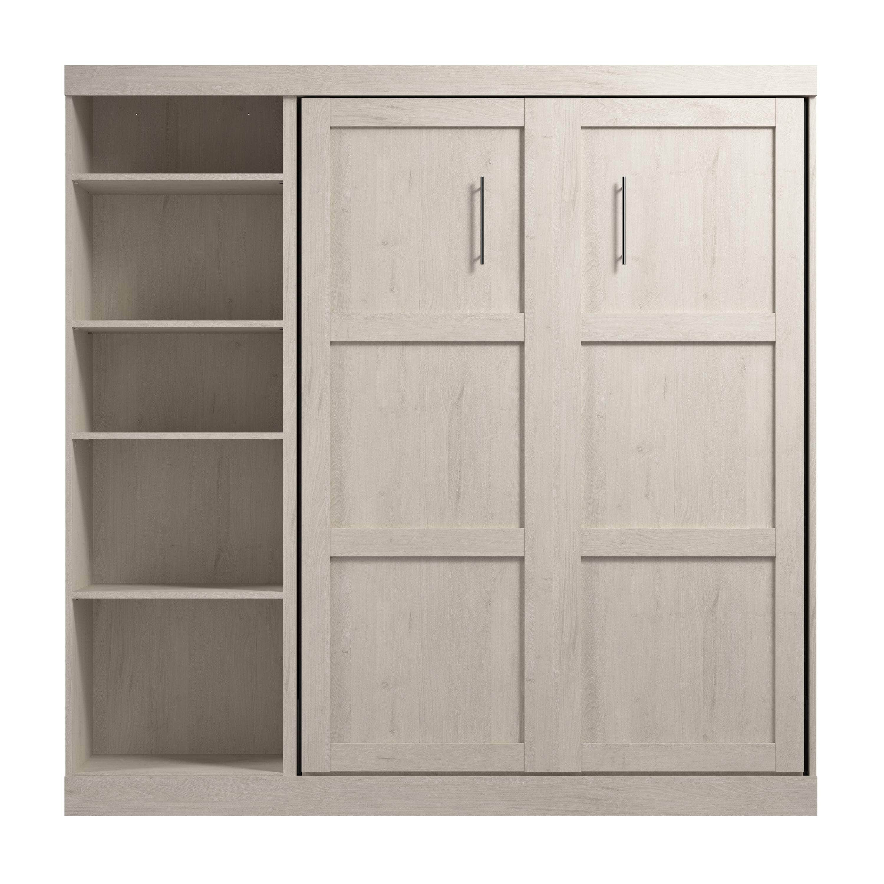 Pur Full Murphy Full Bed with Storage Unit (84W) - 7 Color Options | Space-Saving Wall Bed for Small Apartments & Guest Rooms