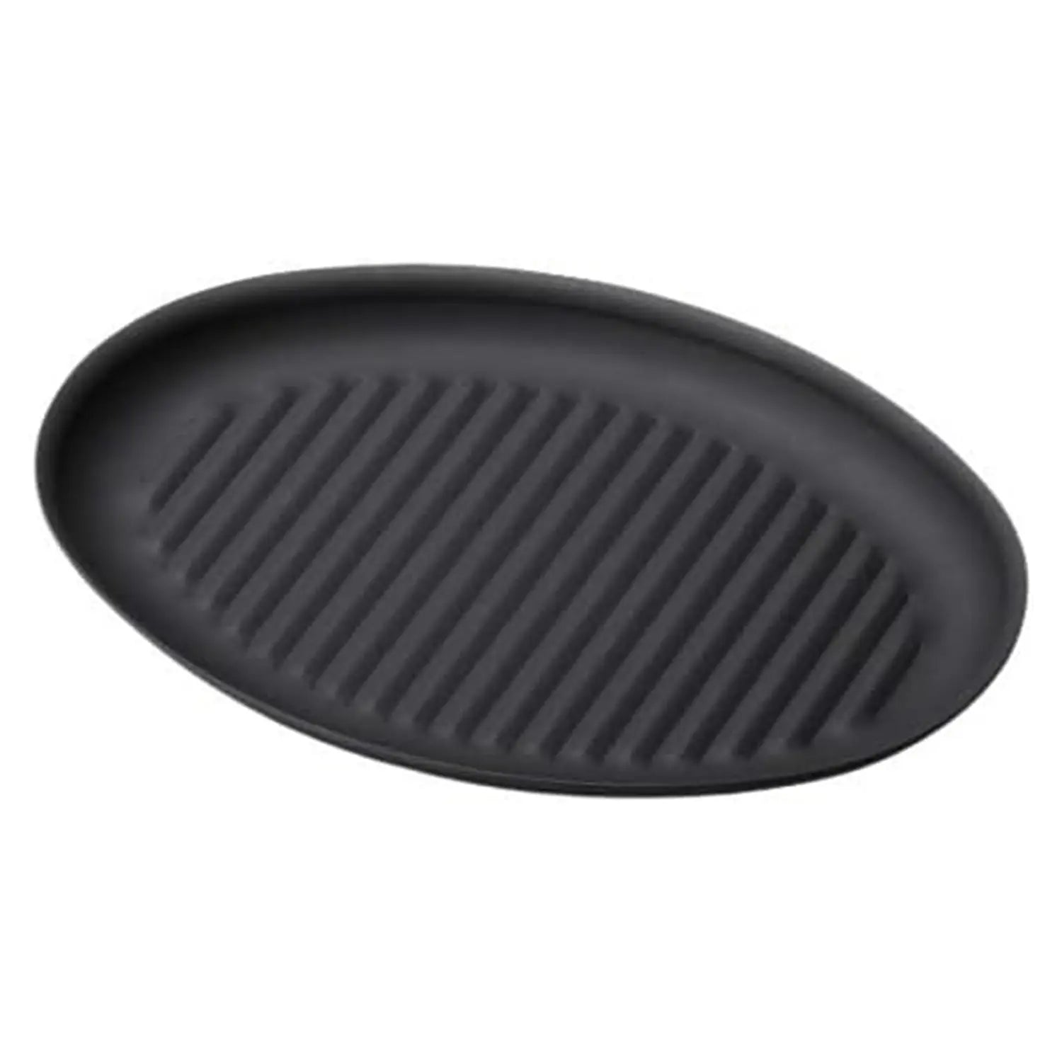 Premium MIN Cast Iron Oval Deep Sizzler Platter Grill Pan - Heavy Duty for Steak, Fajitas & Seafood - Perfect for Camping, BBQ & Outdoor Cooking