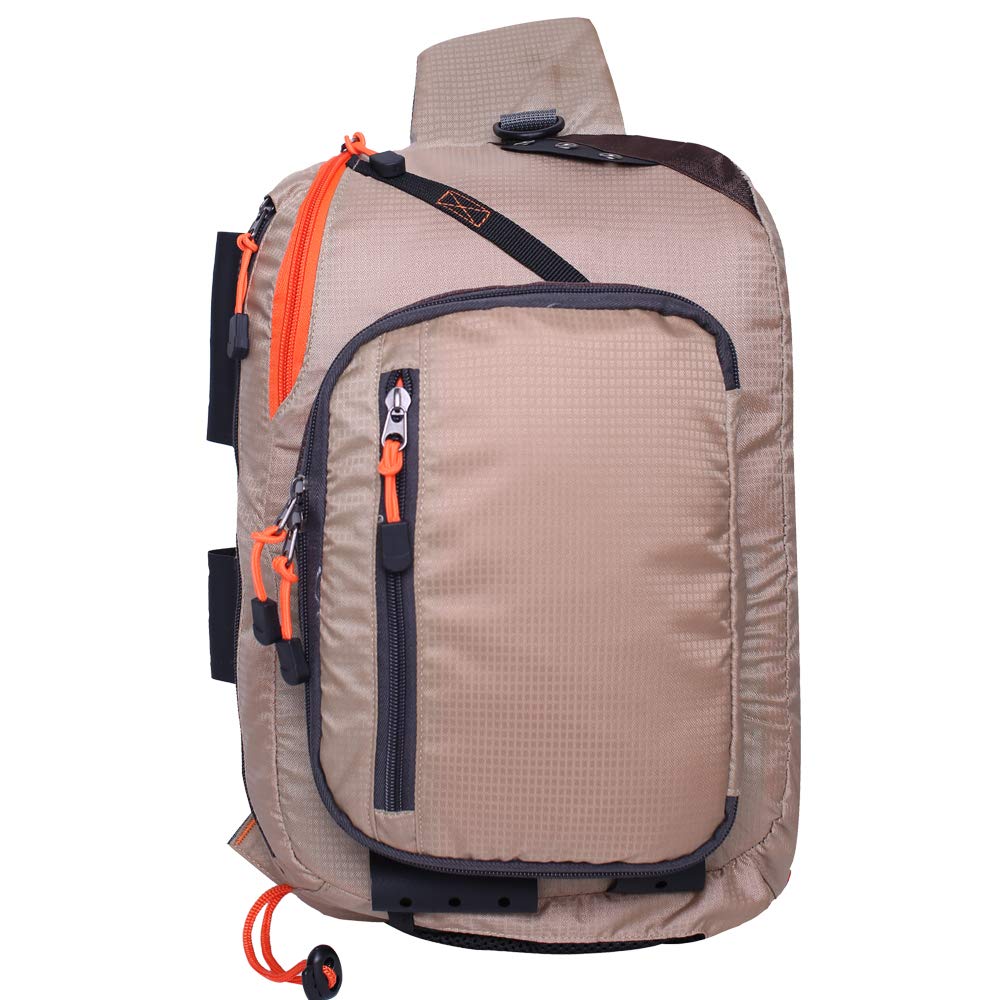 Kylebooker Fly Fishing Sling Pack - Waterproof Shoulder Bag for Tackle Storage - Perfect for Fly Fishing, Hiking & Outdoor Adventures