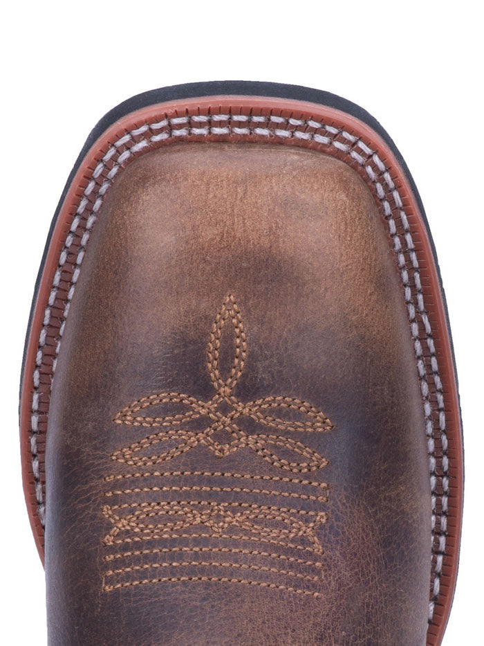 Laredo 5607 Women's ANITA Square Toe Western Boots - Brown Turquoise Cowgirl Boots for Country Dancing & Rodeo Events
